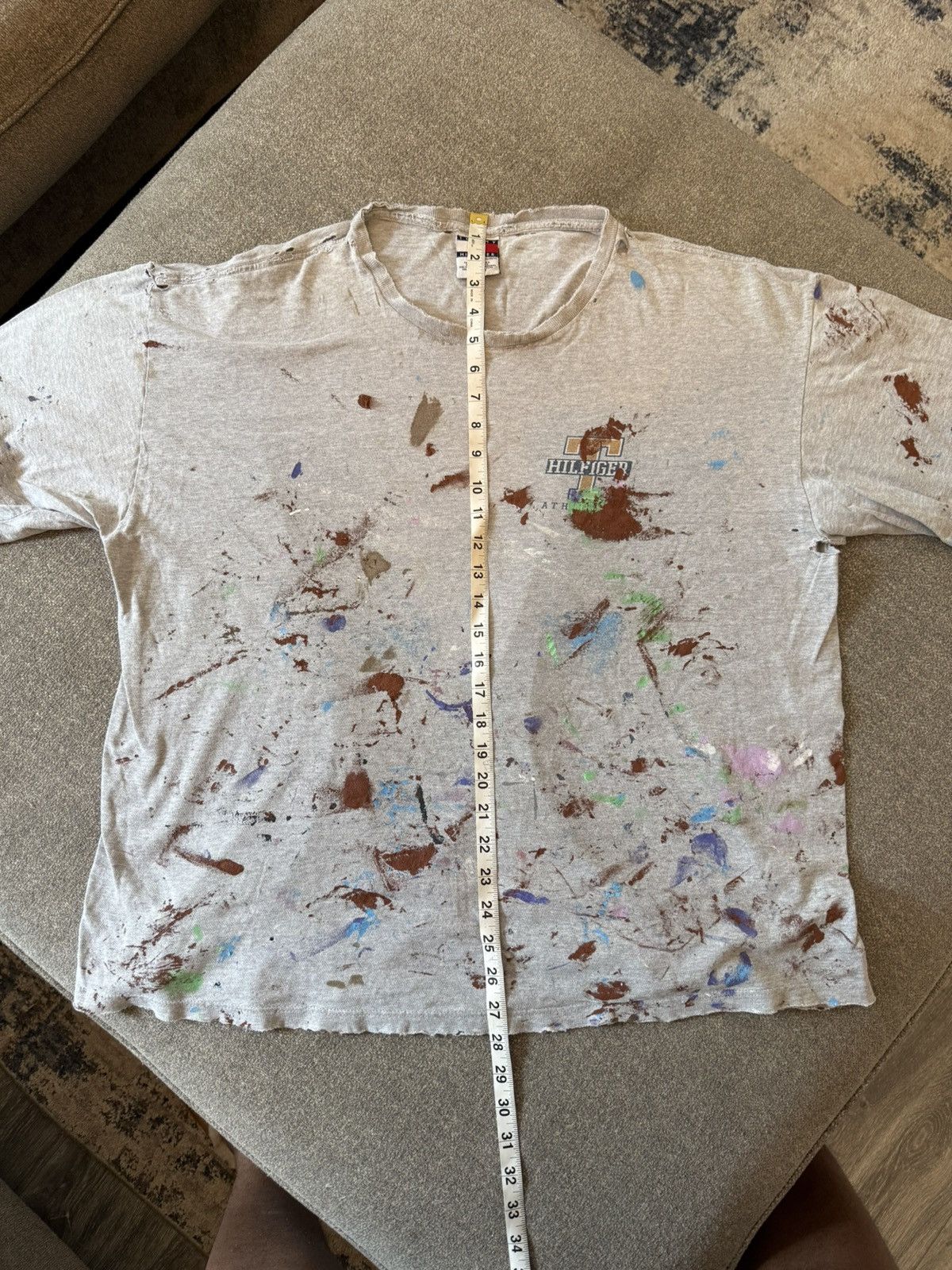 Tommy Hilfiger Vtg Tommy Hilfiger Athletics Short Sleeve T Shirt Size US XL / EU 56 / 4 - 7 Thumbnail