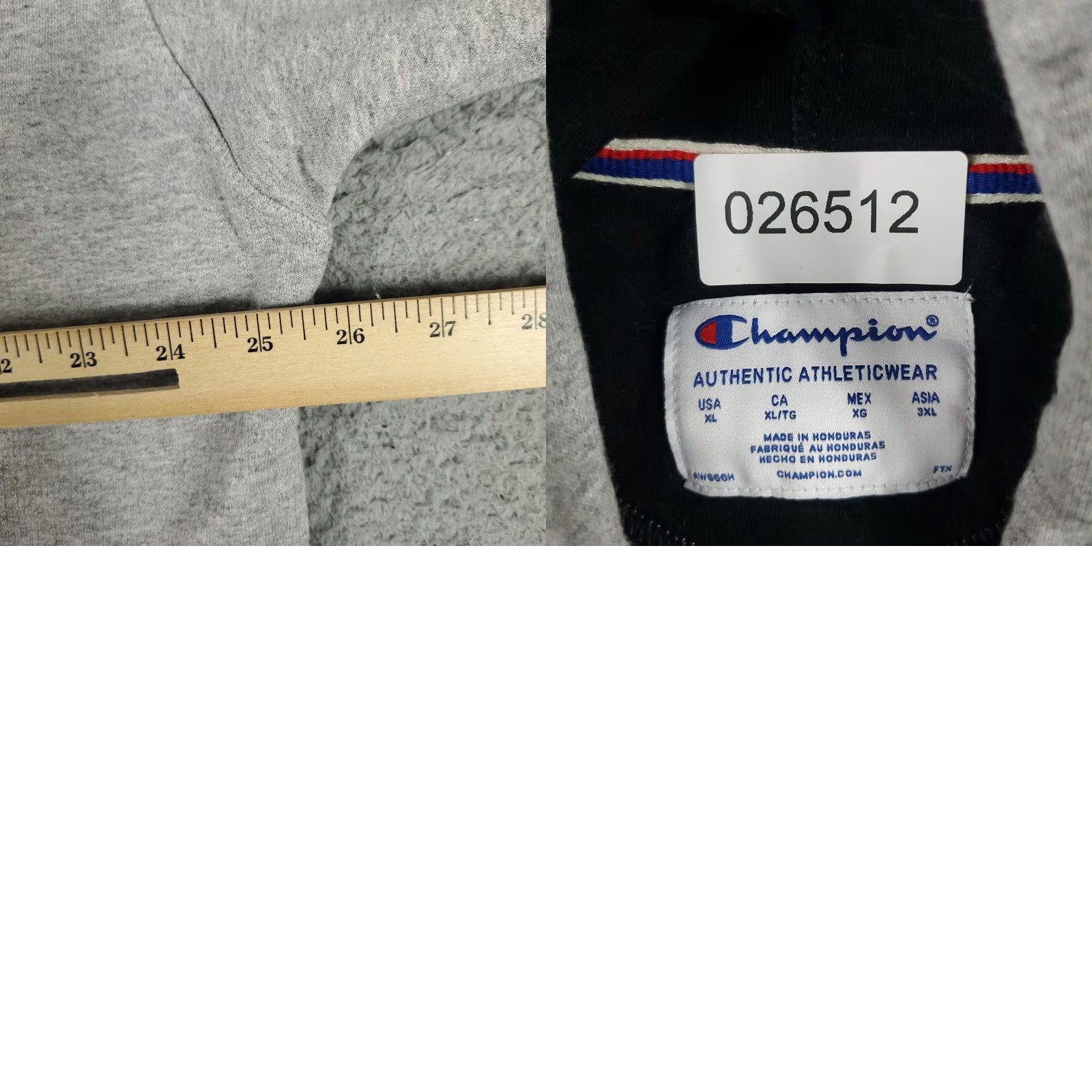 Champion Champion Gray Hoodie Mens XL Pullover Sweatshirt Adjustable Fleece Logo Casual Sports Size US XL / EU 56 / 4 - 8 Thumbnail
