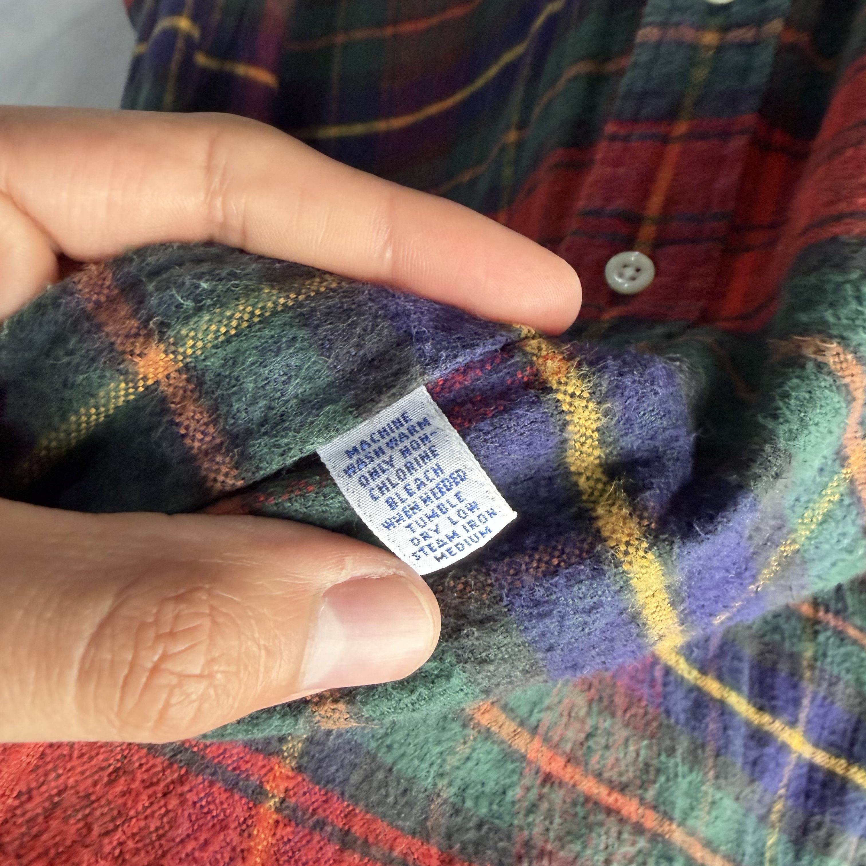 Polo Ralph Lauren Vtg Polo Ralph Lauren Button Down Shirt Tartan Plaid Flannel Size US XL / EU 56 / 4 - 4 Thumbnail
