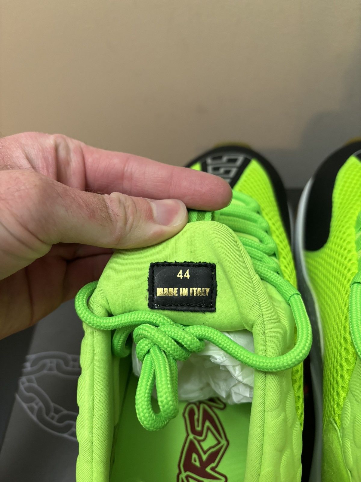 Versace Versace Cross Chainer Chain React Trainers Fluo Green Size US 11 / EU 44 - 8 Thumbnail