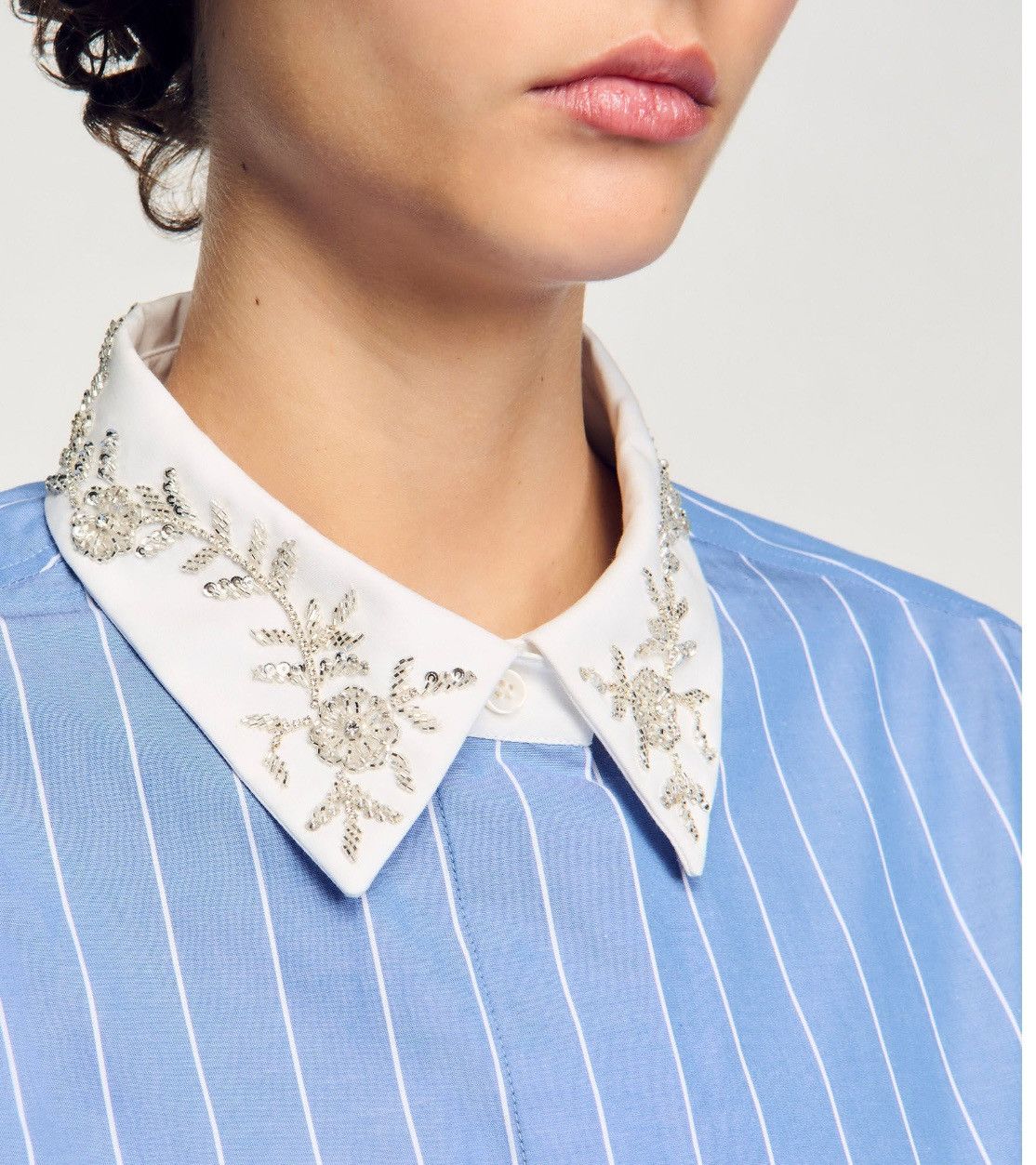 Sandro Sandro Women Crop Shirt Size S / US 4 / IT 40 - 2 Thumbnail