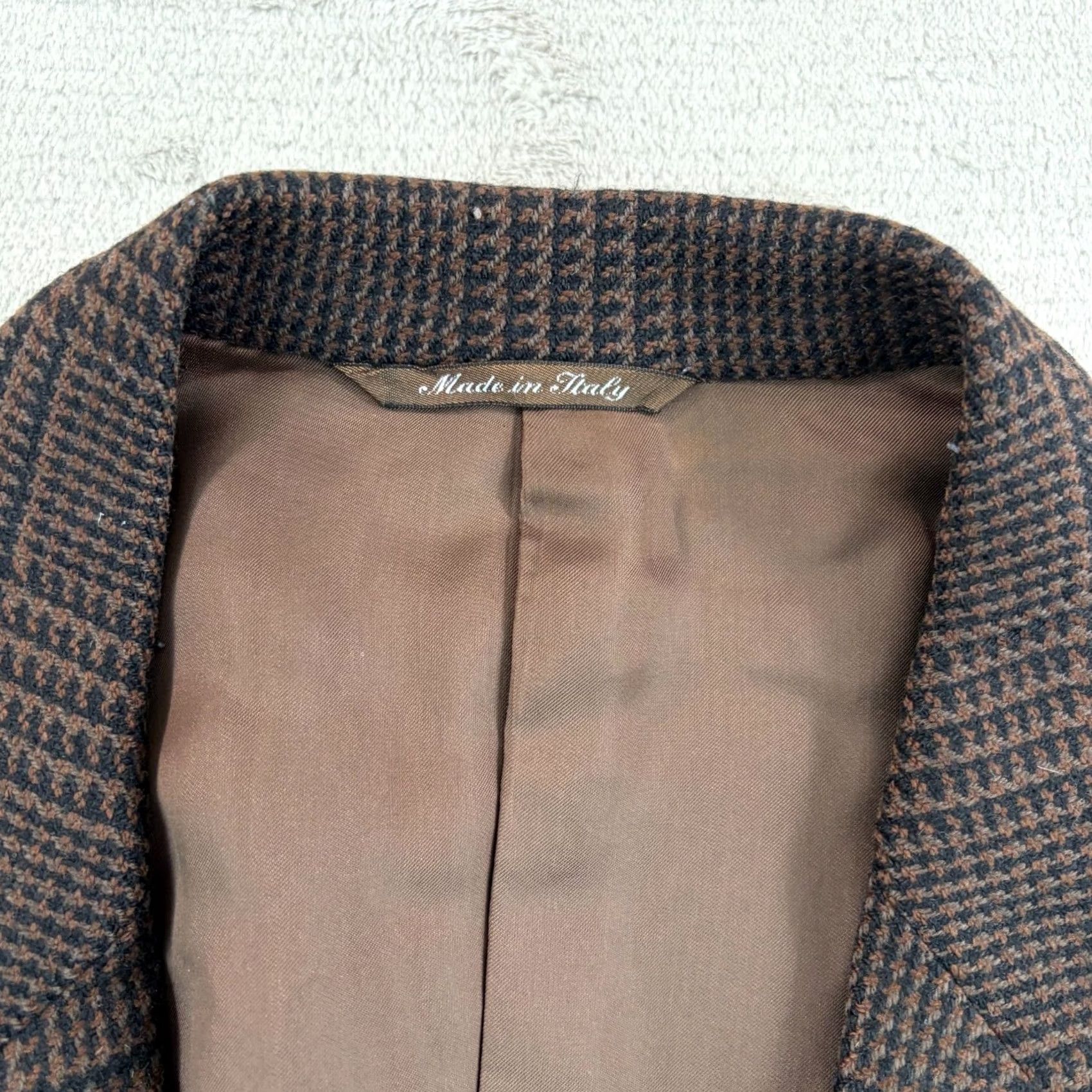 Canali VINTAGE Canali Blazer Men 42 Glen Check Wool Cashmere Notch Lapel Two-Button Front Regular Boat? Size 42R - 4 Thumbnail