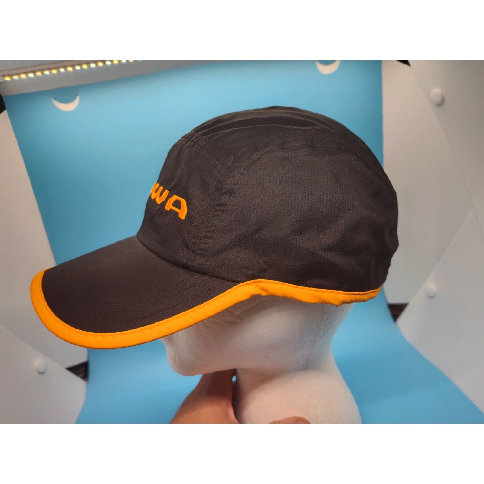 LOWA Lowa Head Sweats 5 Panel Hat Polyester Black Lightweight Running Cap Adjustable Size ONE SIZE - 5 Thumbnail