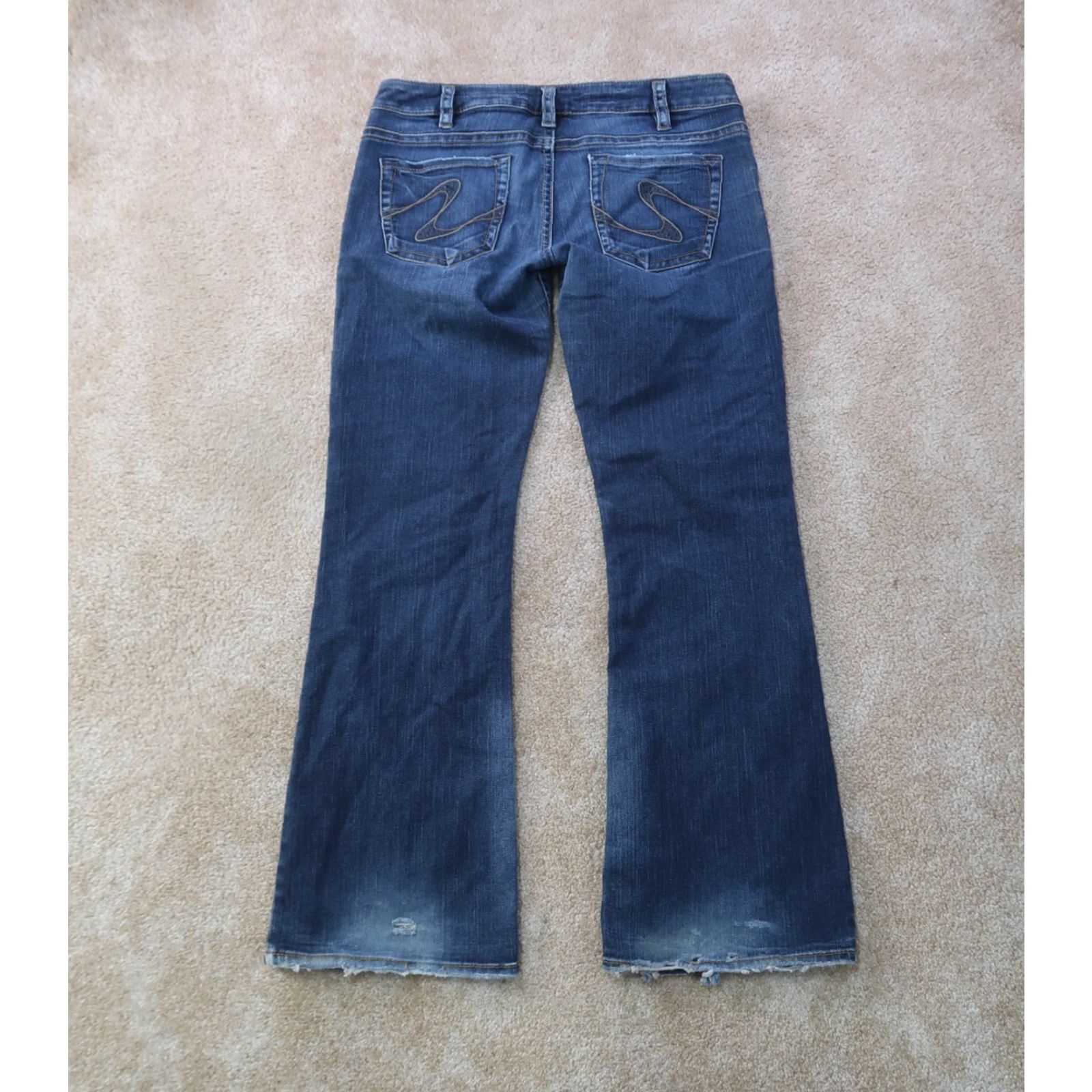 Silver Jeans Co. Silver Jeans Tuesday Jeans Women's 33x33 Blue Denim Bootcut Stretch Slim 5-Pocket Inseam 33 Regular Size 24" / US 00 / IT 34 - 7 Thumbnail