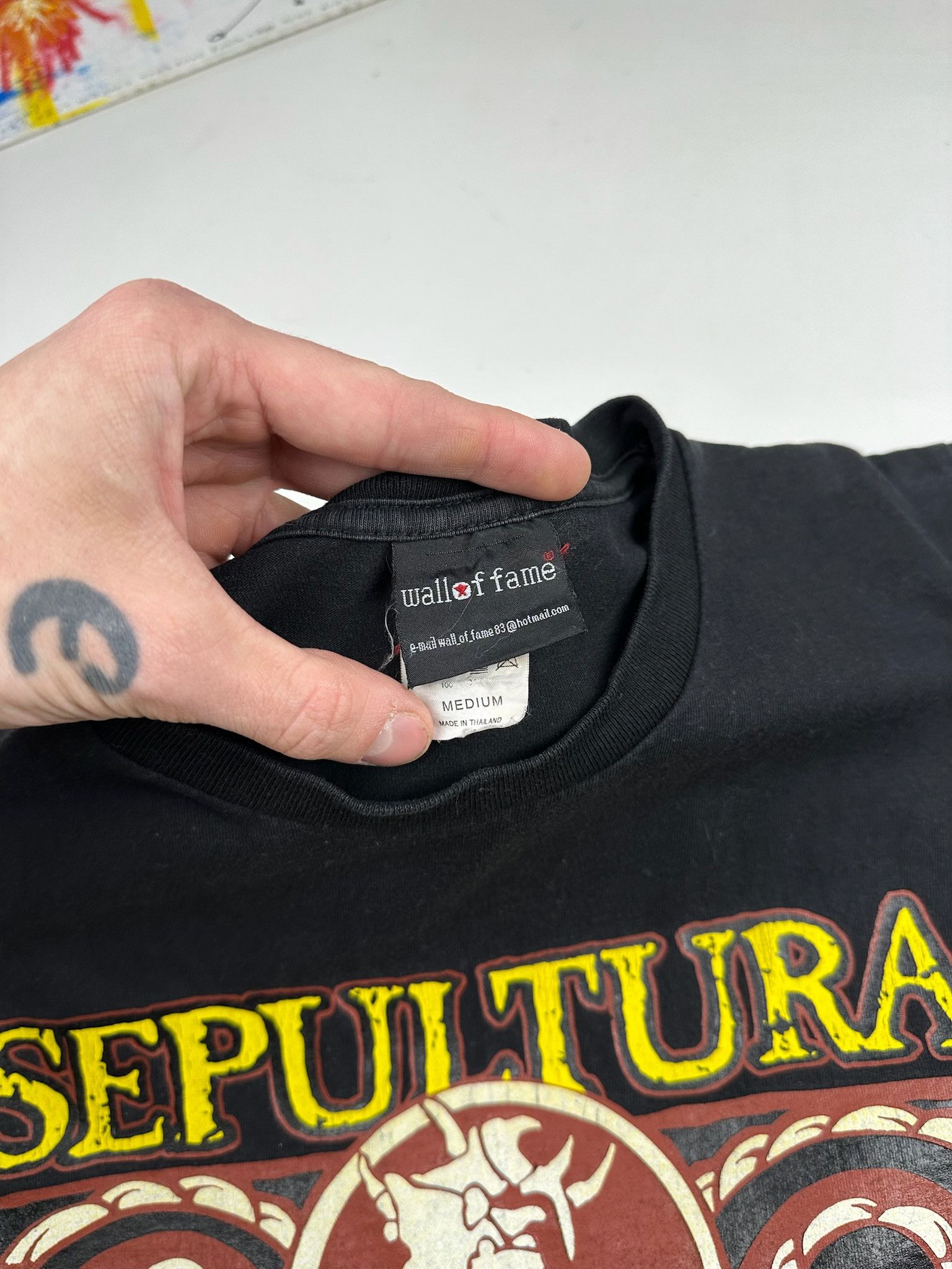 Vintage Vintag 90s Sepultura Tshirt groove trash death metal pantera Size US M / EU 48-50 / 2 - 12 Thumbnail