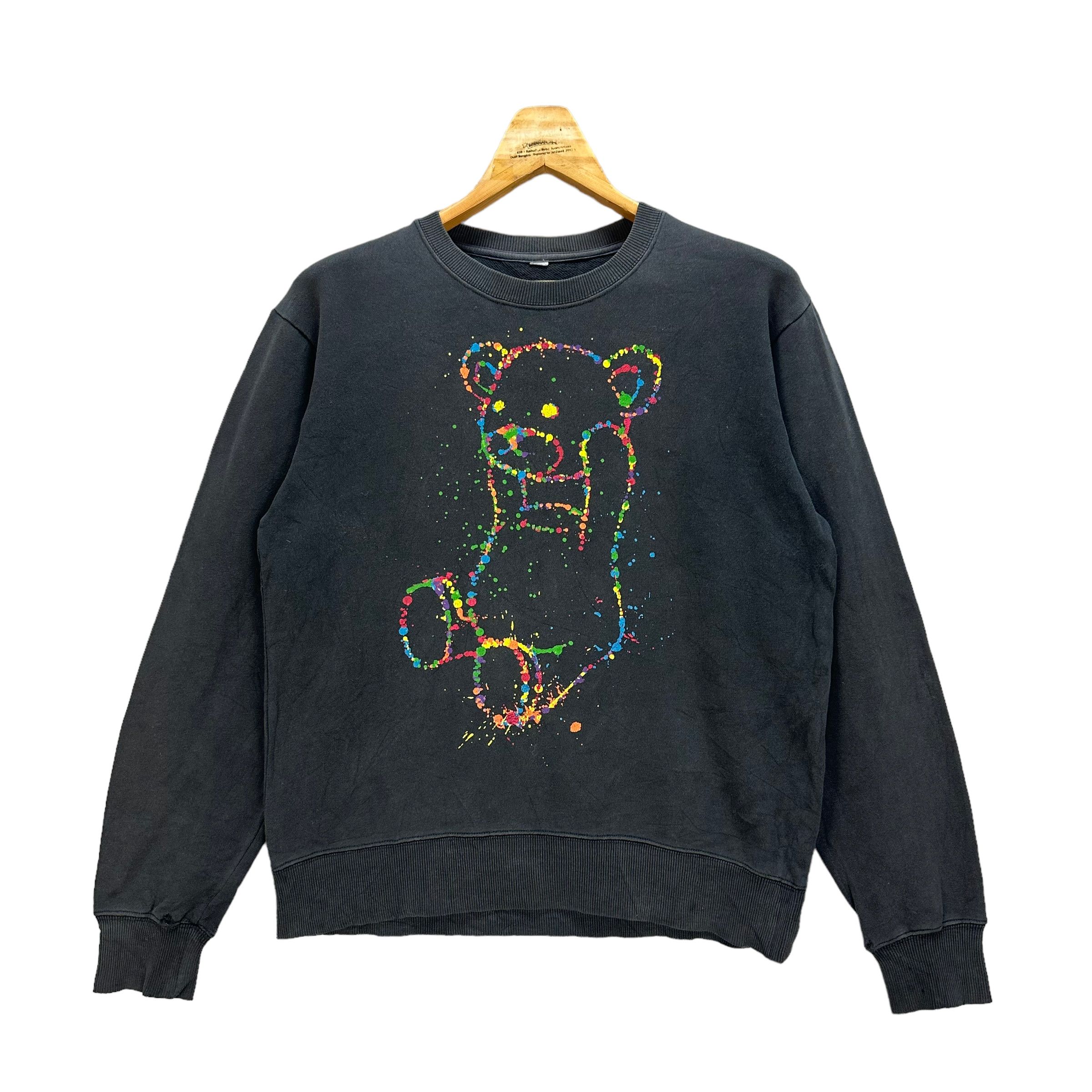 Vintage TRASHED ARTWORK PAINTER CONTROL BEAR SWEATSHIRT #7754-168 Size US S / EU 44-46 / 1 - 1 Thumbnail