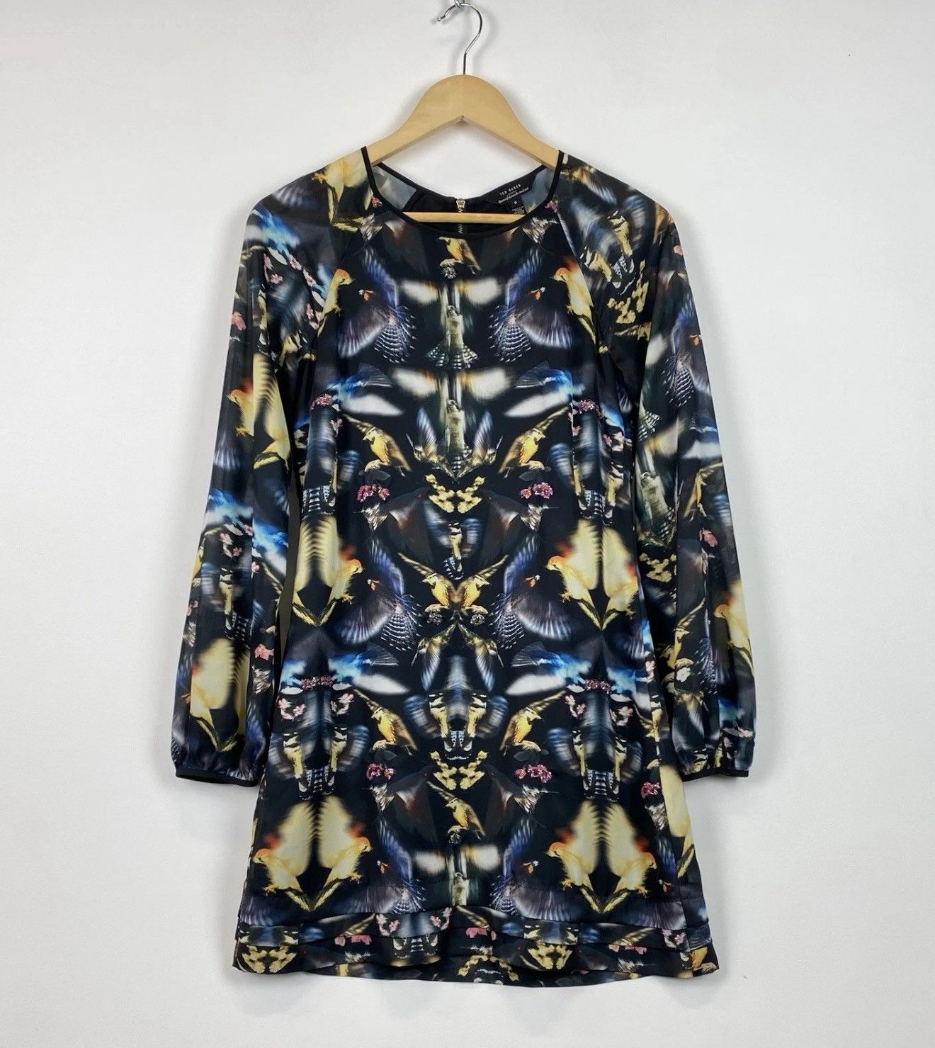 Ted Baker Ted Baker London Long Sleeve Midi Dress Birds Beads Top Zip Size M / US 6-8 / IT 42-44 - 1 Thumbnail