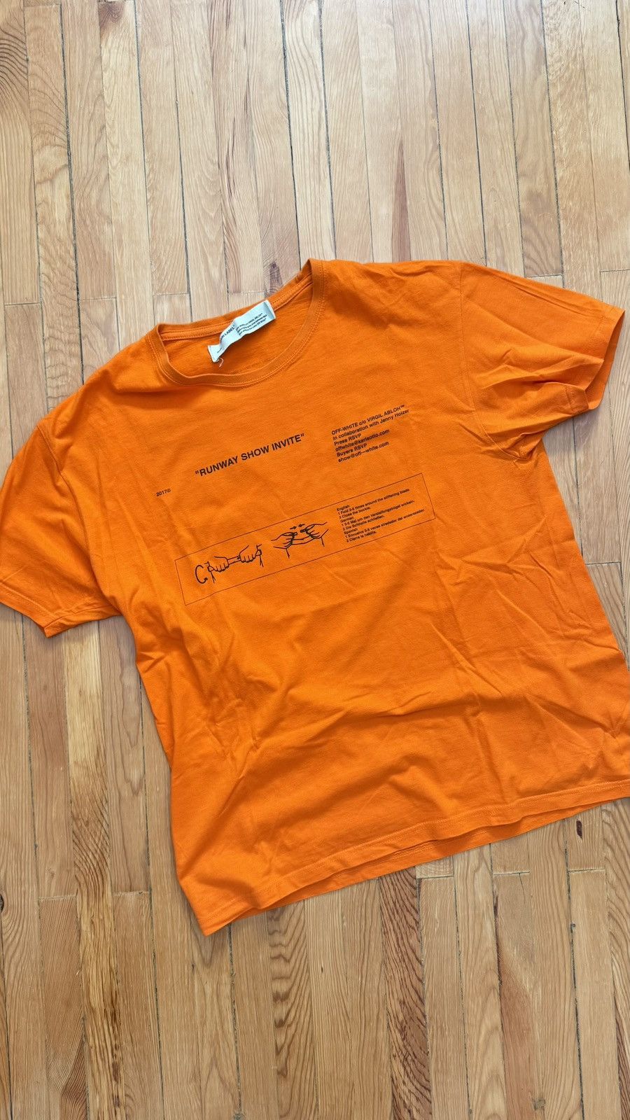 Off-White OffWhite “I’ll never forgive the ocean” show invite tshirt Size US L / EU 52-54 / 3 - 2 Thumbnail