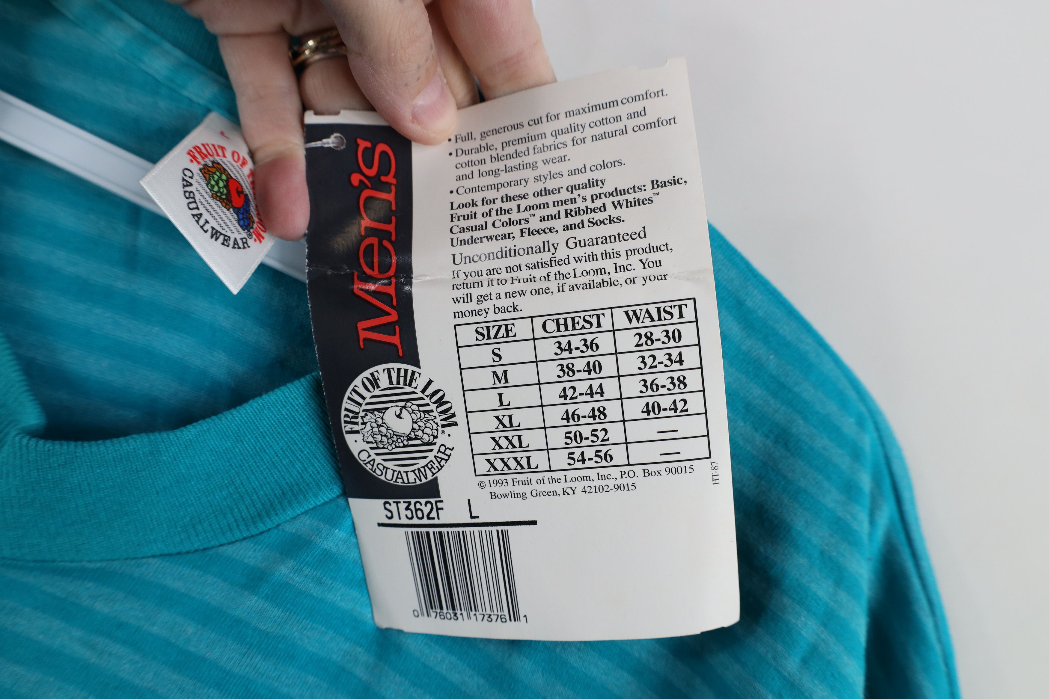 Fruit Of The Loom Deadstock Vintage 90s Streetwear Short Sleeve T-Shirt USA Size US L / EU 52-54 / 3 - 4 Thumbnail