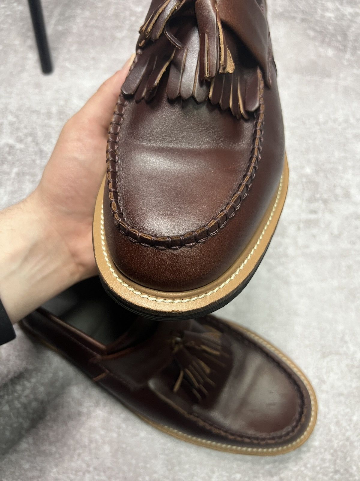 Dr. Martens Dr. Martens Annah Tassel Loafers Burgundy Dark Brown Leather Size US 9 / EU 42 - 8 Thumbnail