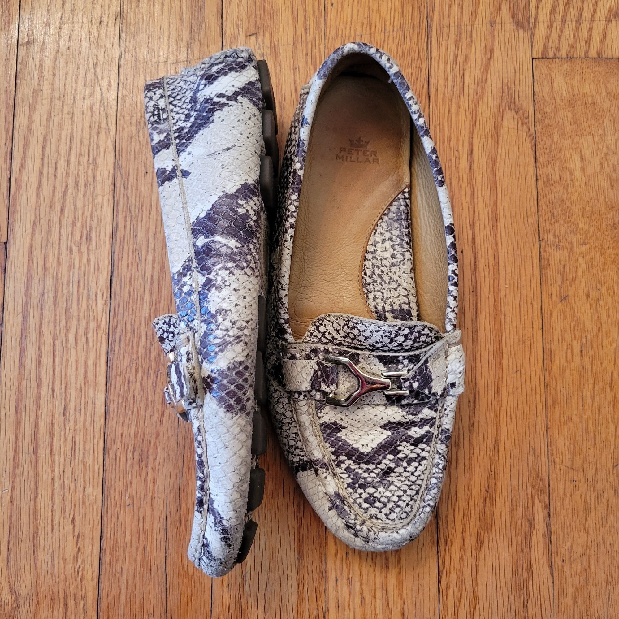 Peter Millar Peter Millar Snakeprint Moccasin Loafers 6M Leather Casual S Size US 6 / IT 36 - 1 Thumbnail