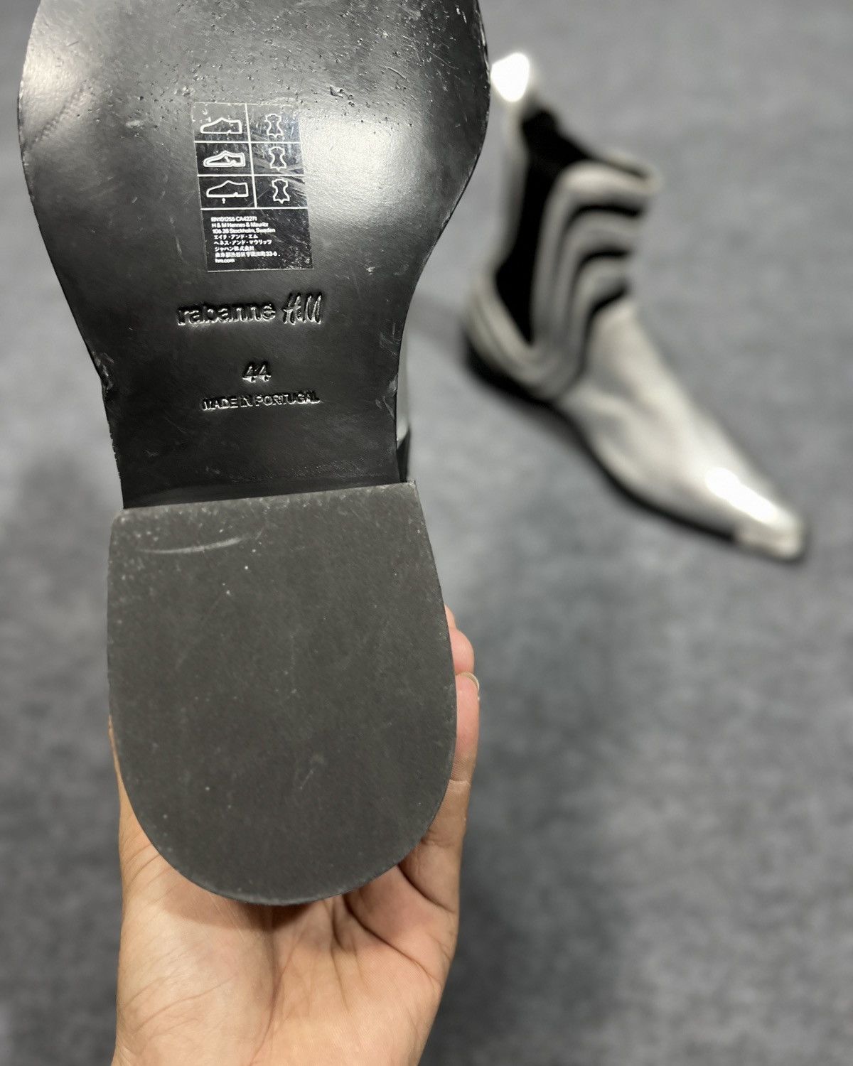 Other Rabanne x H&M Shimmery Metallic Chelsea Boots Size US 11 / EU 44 - 11 Thumbnail