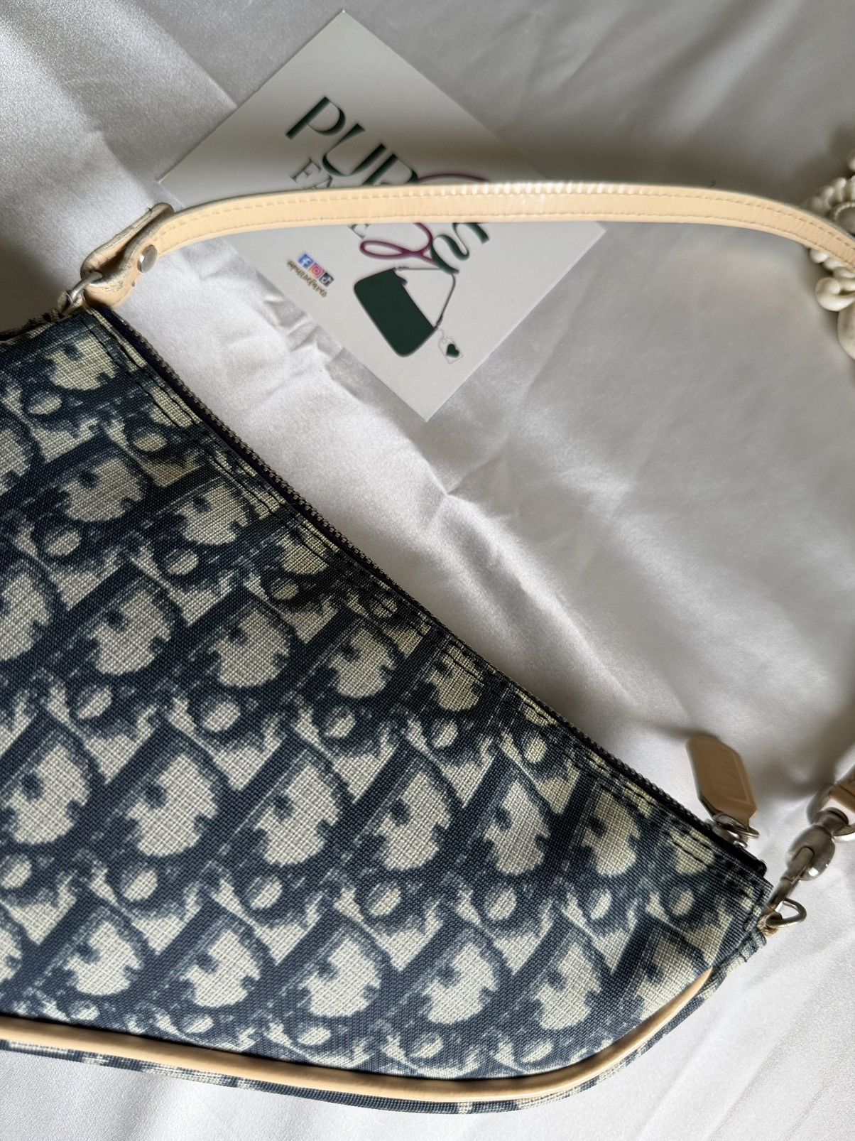 Dior CHRISTIAN DIOR John Galliano Saddle Mini Blue Coated Canvas Size ONE SIZE - 4 Thumbnail