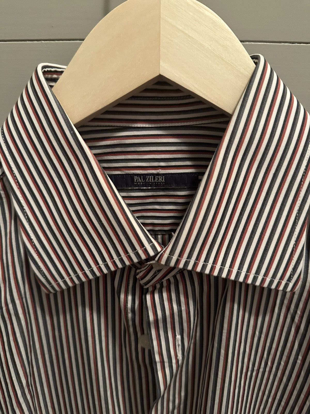 Pal Zileri $400 Luxury Pinstripe Dress Shirt Size US M / EU 48-50 / 2 - 2 Thumbnail