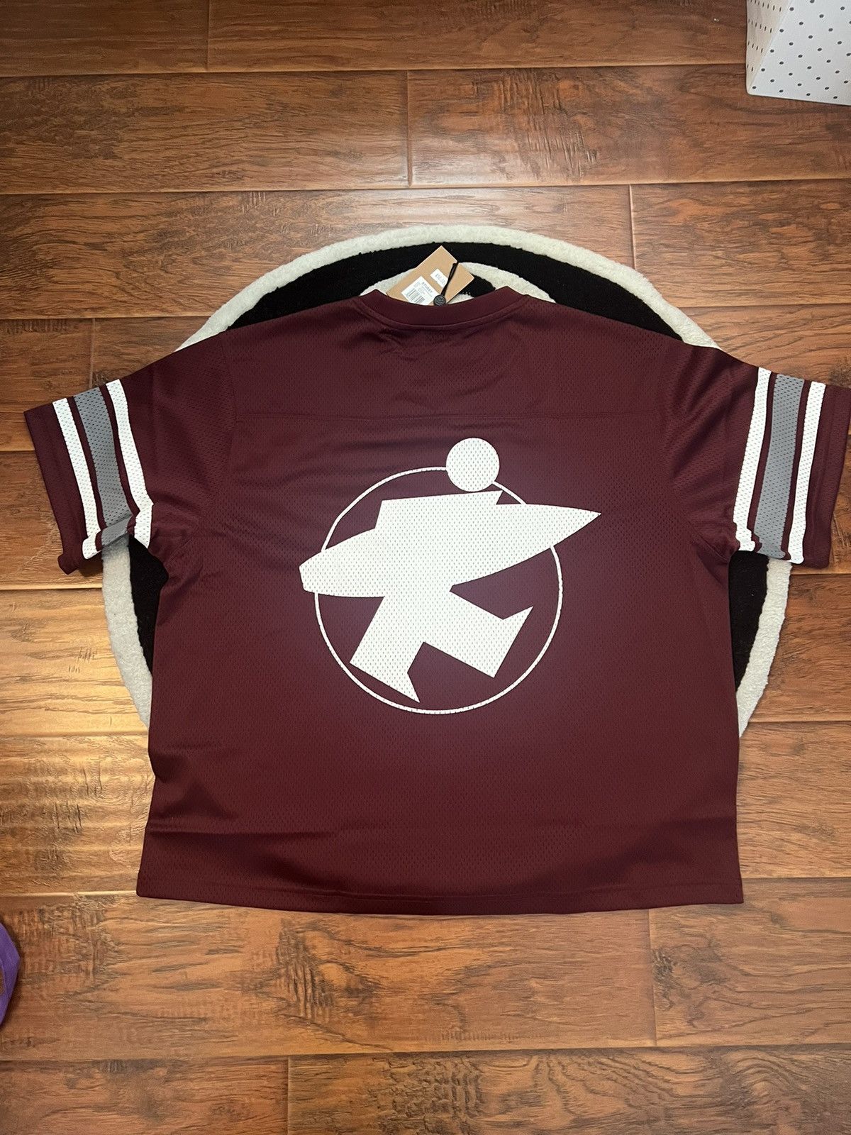 image of Stussy Surfman Jersey in Burgundy, Men's (Size Small)