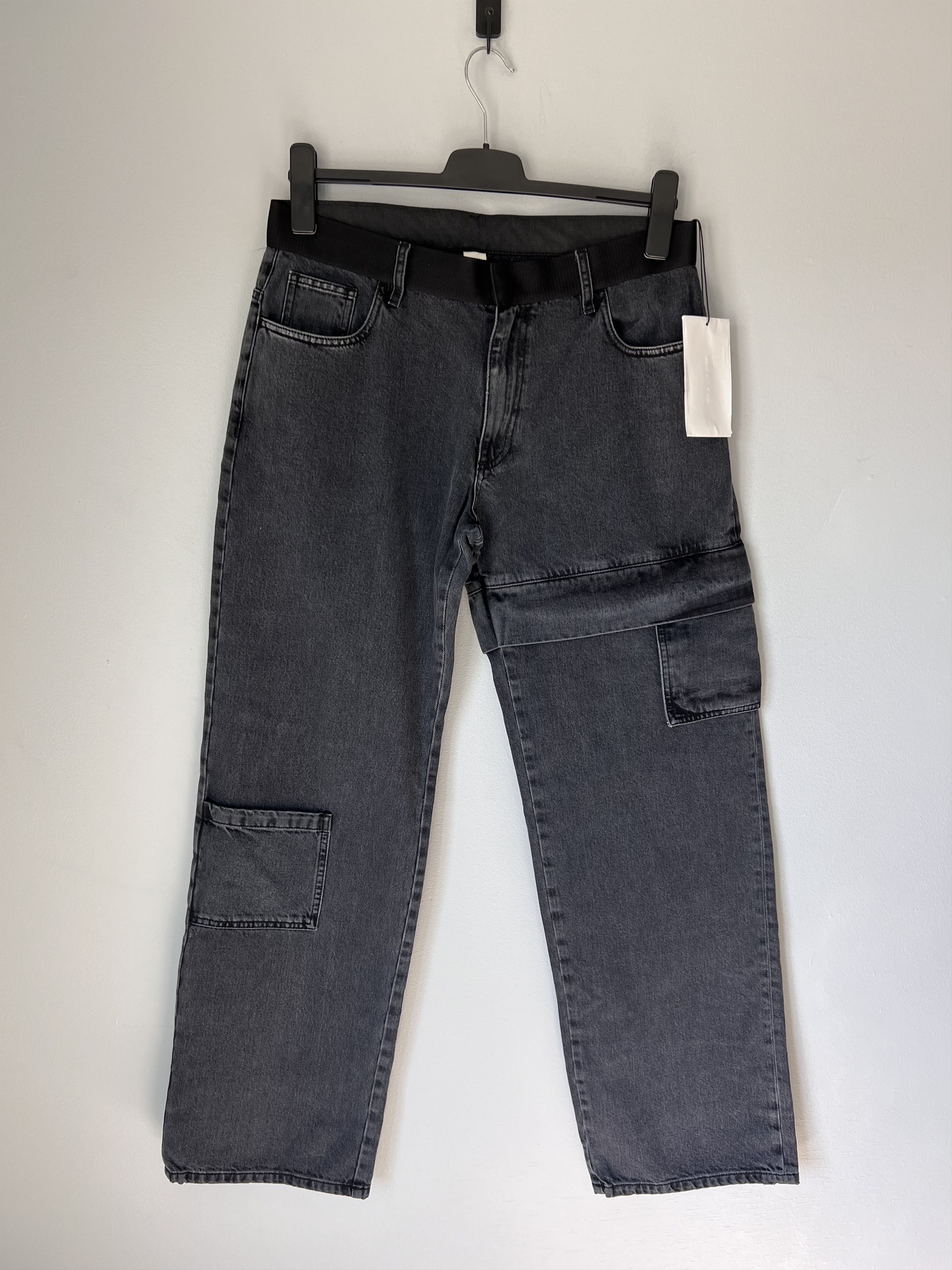 1017 ALYX 9SM 1017 Alyx 9SM Oversized Cargo Jeans in Black Size US 34 / EU 50 - 1 Thumbnail