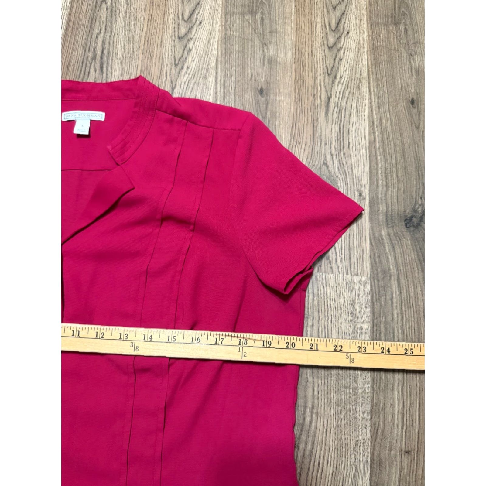 Vintage Dana Buchman Shirt Women L Red Short Sleeve Button-Up Vintage No Size L / US 10 / IT 46 - 6 Thumbnail