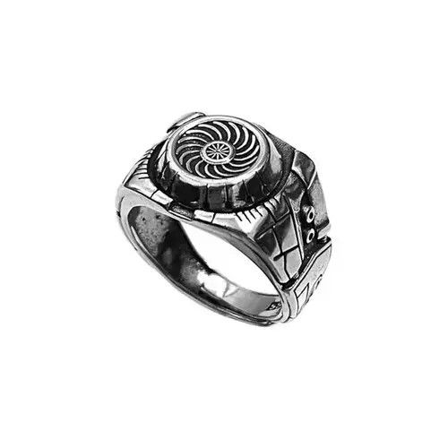 Vintage Cyberpunk Mecha Engine Opening Finger Rings Size ONE SIZE - 1 Thumbnail