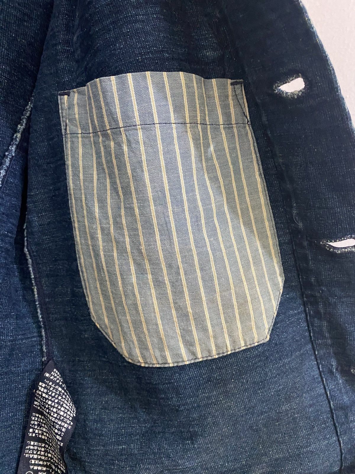 45rpm × Indigo × Japanese Brand 45RPM Indigo Dekoboku Tenjiku Cropped Jacket Size M / US 6-8 / IT 42-44 - 6 Thumbnail