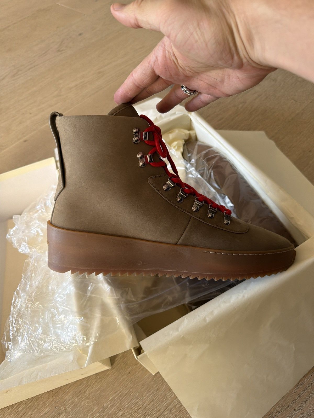 Fear of God $1195 Fear of god HIKING SNEAKER STONE NABUK 46 NIB Size US 13 / EU 46 - 4 Thumbnail