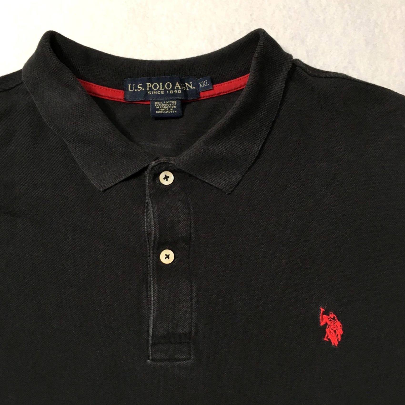 Vintage US Polo Assn Polo Shirt 2XL Black Logo Ultimate Pique Shirt Mens Polo Black 2XL Size US XXL / EU 58 / 5 - 2 Thumbnail