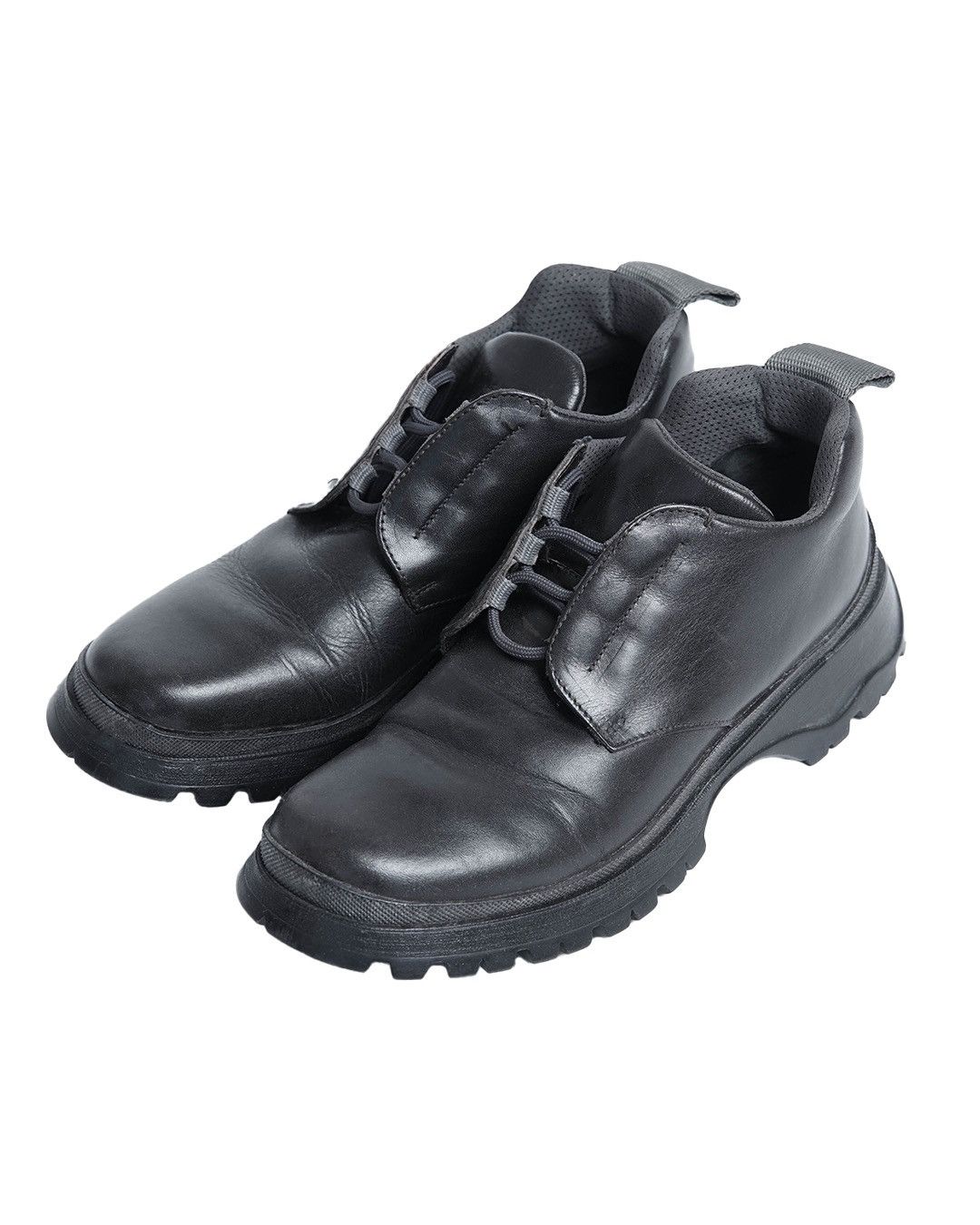 Prada Miu Miu Black Leather Sneakers Size US 8 / IT 38 - 2 Thumbnail