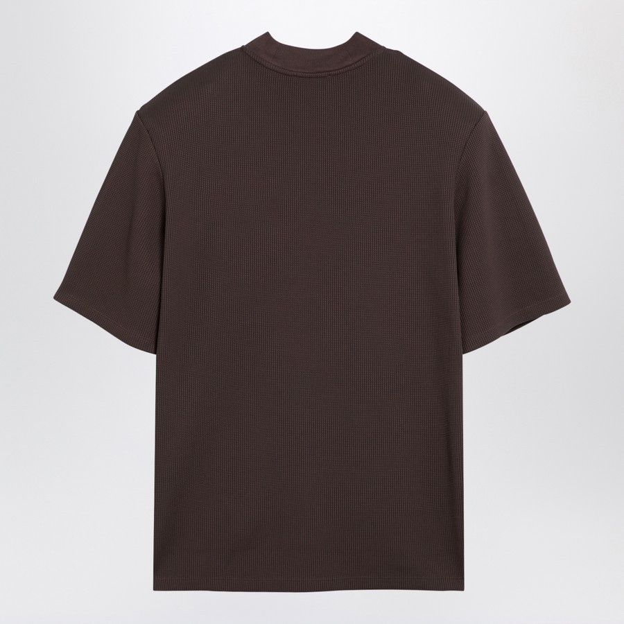 The Attico o1d2blof1024 Crew-Neck T-Shirt With Logo In Brown Size S / US 4 / IT 40 - 2 Thumbnail