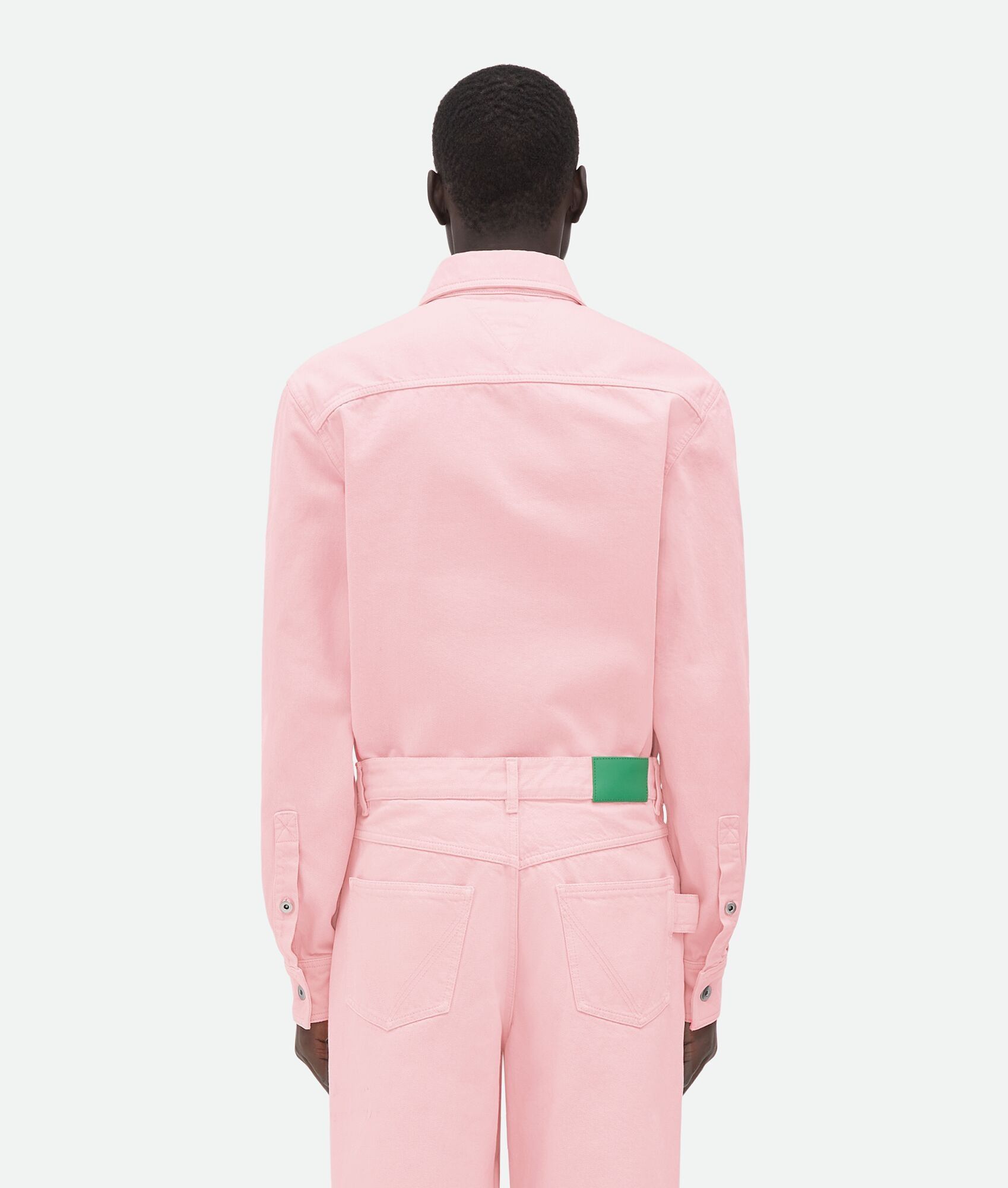 Bottega Veneta o1n1vont0125 Wash Denim Shirt in Pink Size US M / EU 48-50 / 2 - 4 Thumbnail