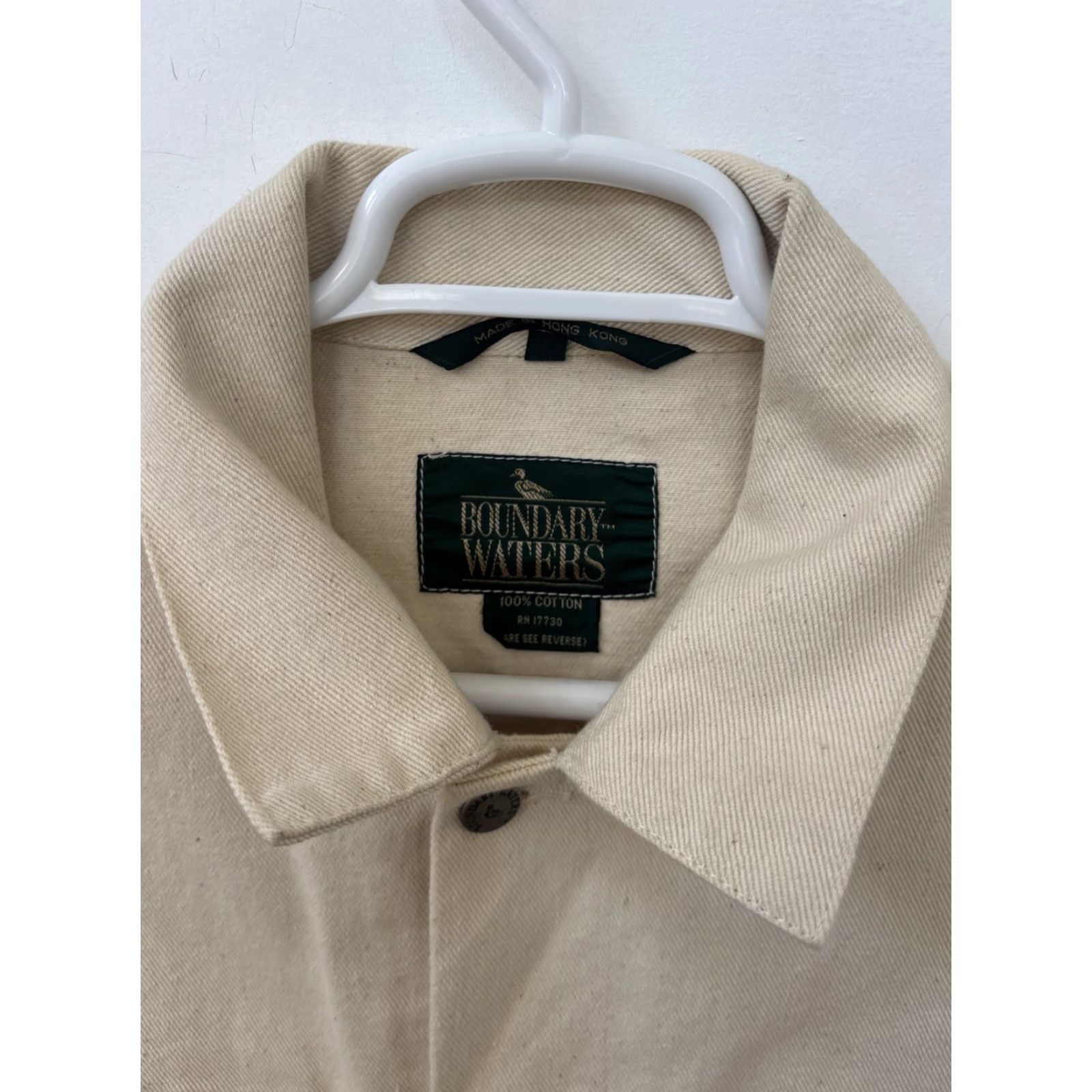 Denime VINTAGE Boundary Waters Trucker Jacket Mens Large USA Made Denim 100% Cotton Tan Beige L Size US L / EU 52-54 / 3 - 3 Thumbnail