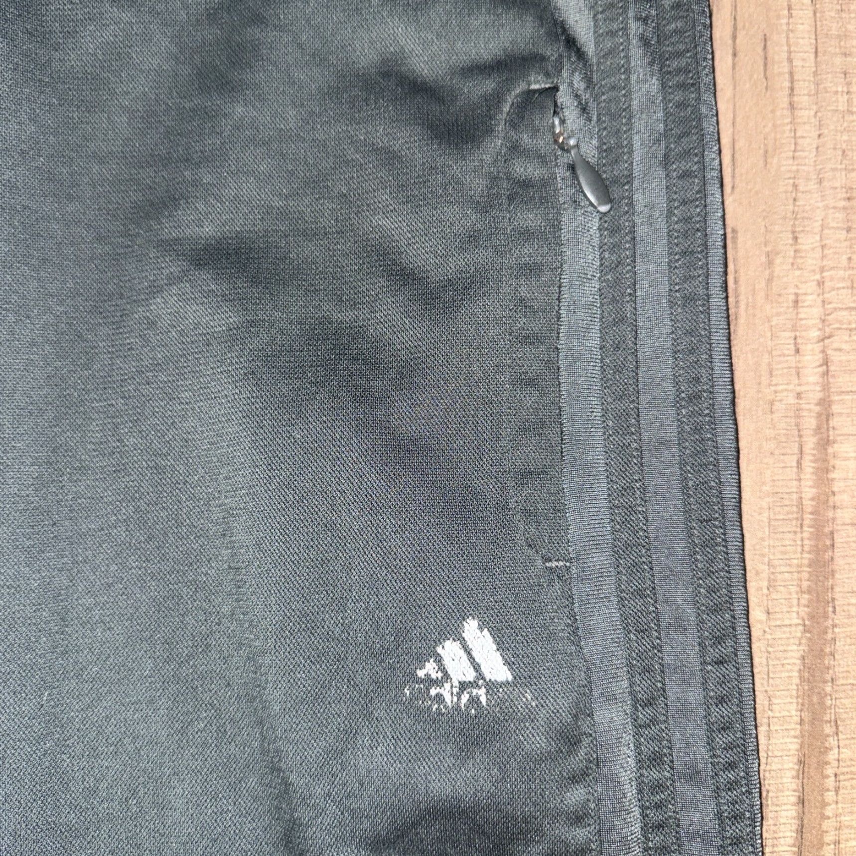 Adidas Adidas Climalite Track Pants Men’s Medium 28x28 Black Gray 3-Stripes Activewear Pants M Mens Size US 31 - 2 Thumbnail