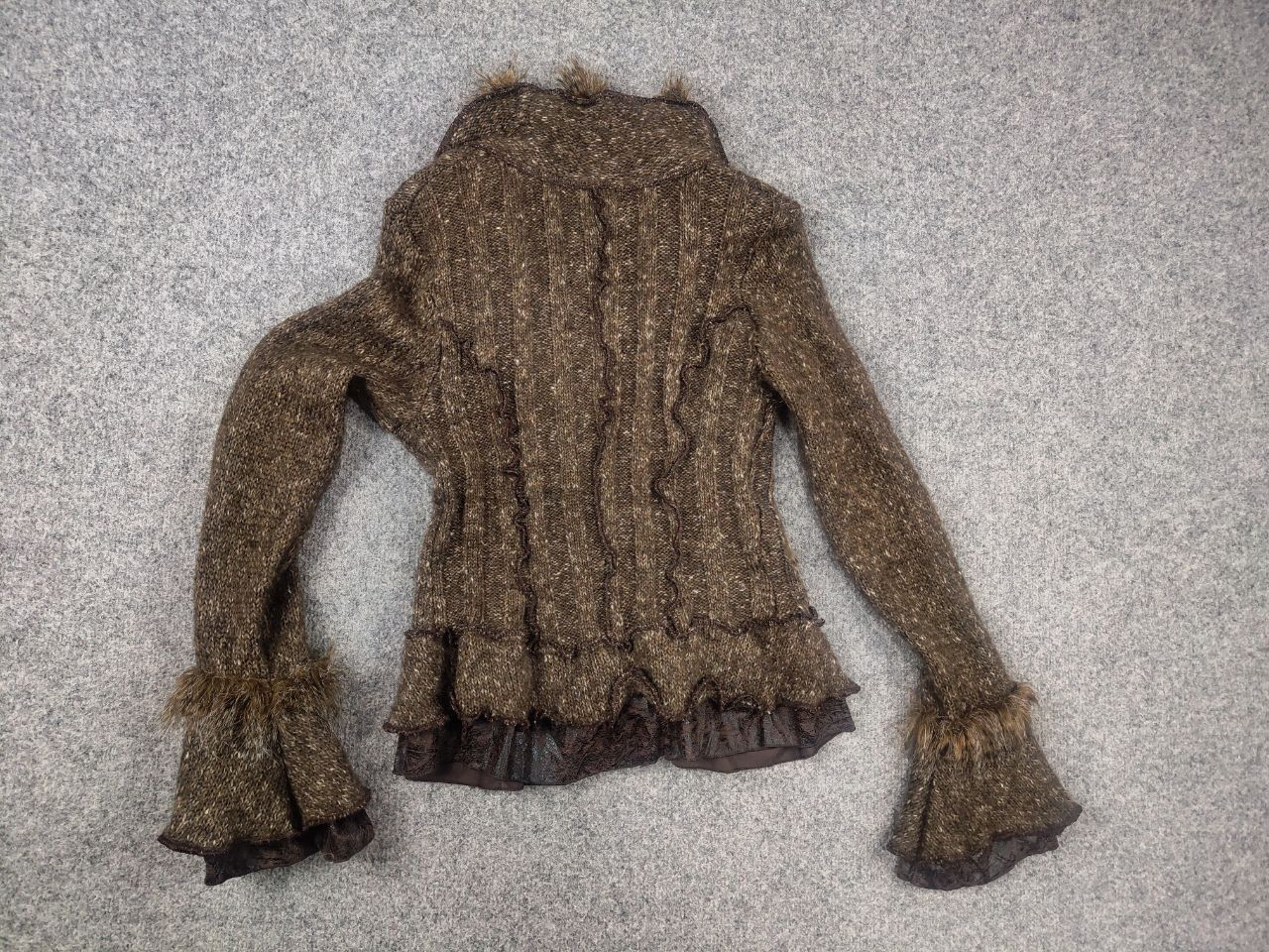 If Six Was Nine Zone Bleue Vintage Y2K Knit Sweater ruffle sleeves LGB Size L / US 10 / IT 46 - 9 Thumbnail