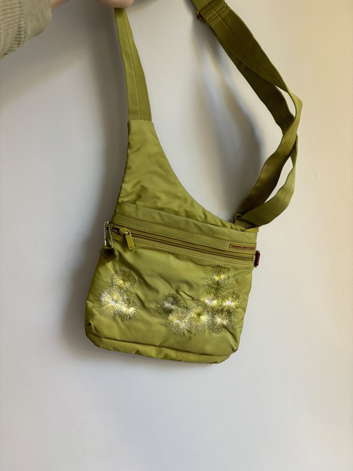 Vintage Vintage Hedgren Urban Bags Crossbody Prada Green Nylon Sling Size ONE SIZE - 2 Thumbnail