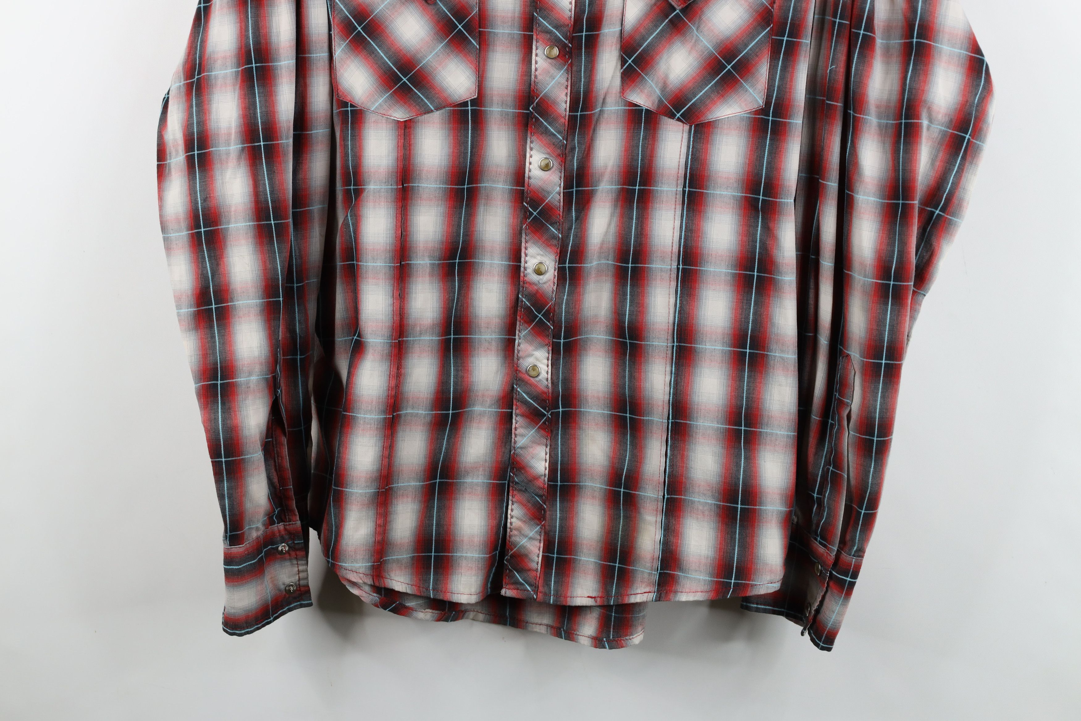Wrangler Vintage Wrangler Rodeo Cowboy Snap Button Shirt Plaid Size US L / EU 52-54 / 3 - 3 Thumbnail