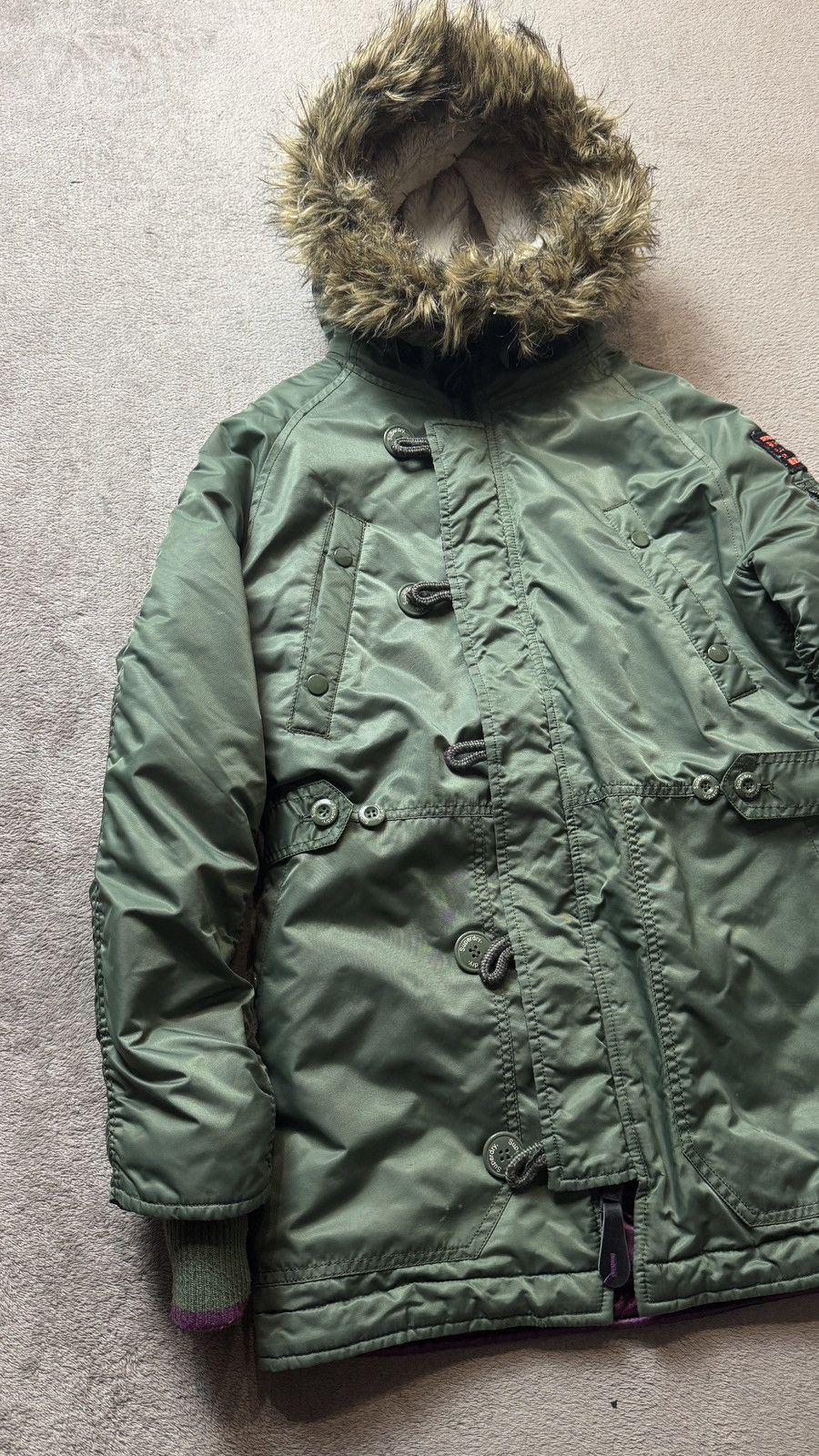 Japanese Brand Y2K Vintage Faux Fur Jacket opium Alpha Industries N-3B goa Size US S / EU 44-46 / 1 - 4 Thumbnail
