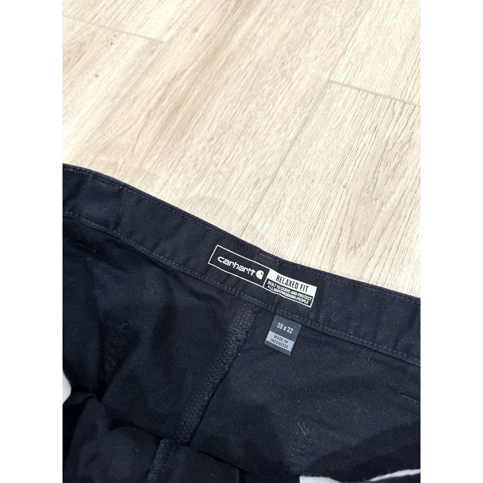 Carhartt VINTAGE Carhartt Pants Carpenter Workwear 37x31 Relaxed Fit Black 5-Pocket Design Mens Pants Size US 37 - 5 Thumbnail