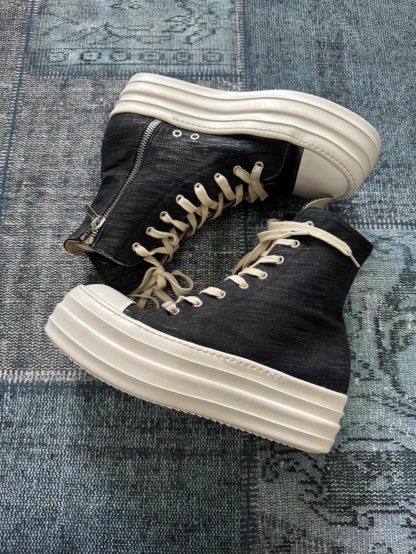 Rick Owens Rick Owens Waxed Double Layer Platform Converse 42 Size US 9 / EU 42 - 5 Thumbnail