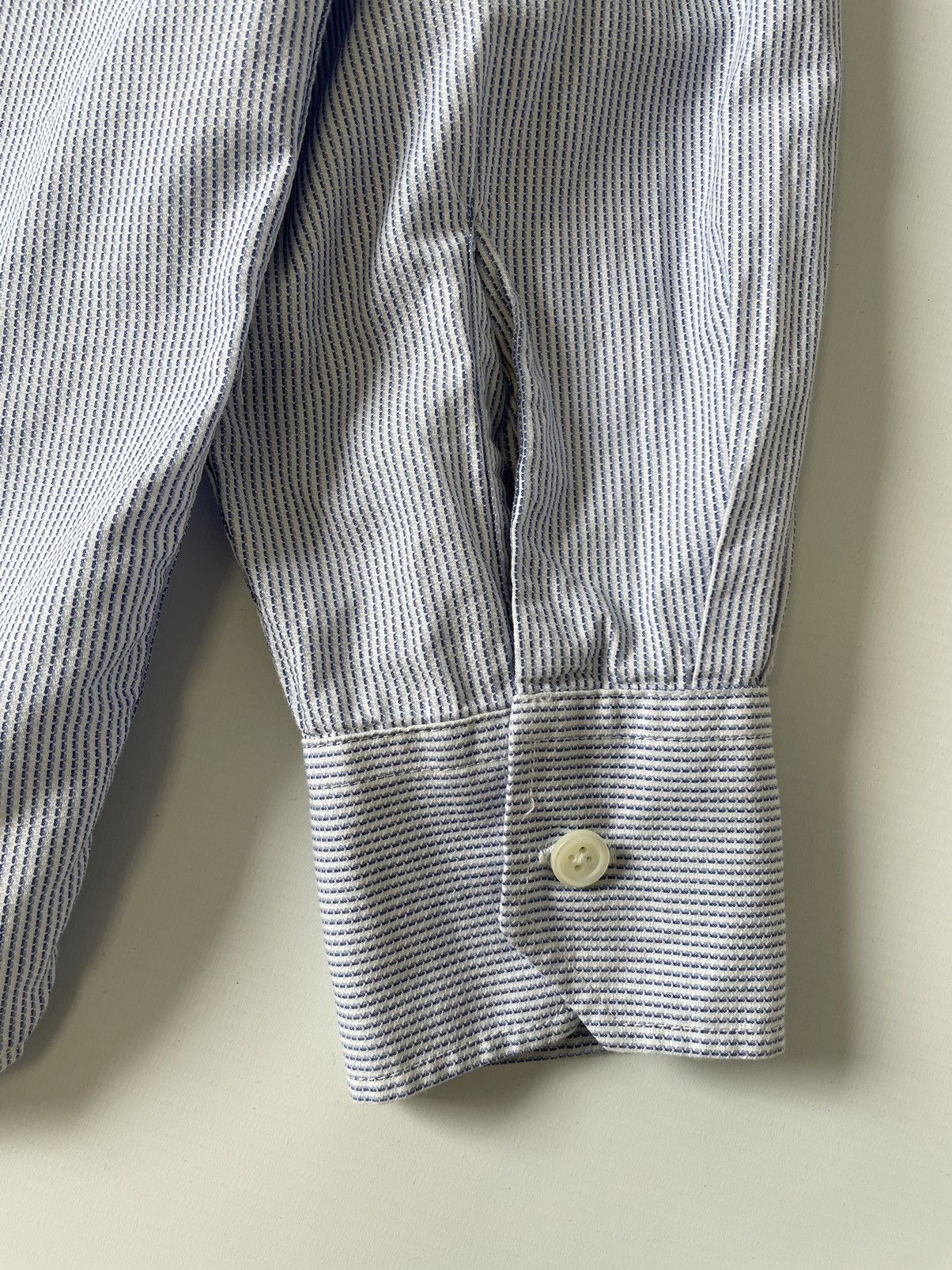 Our Legacy White / Blue Stripe Cotton ‘Above’ Shirt Size US M / EU 48-50 / 2 - 16 Thumbnail