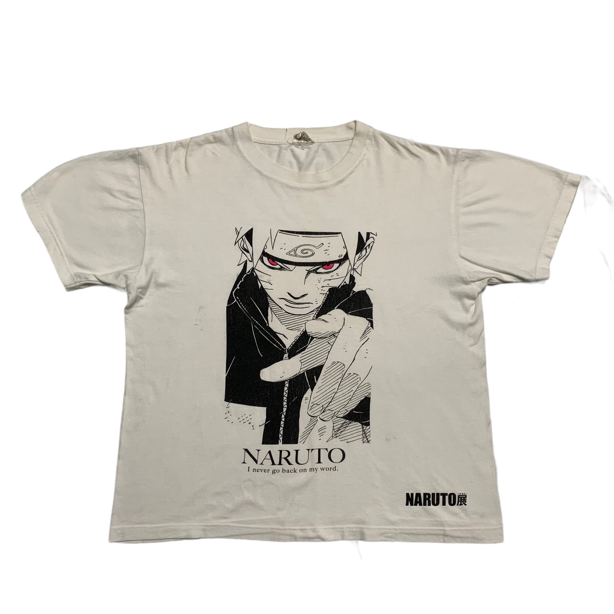 image of Vintage Naruto Big Print Tee in White, Men's (Size Small)