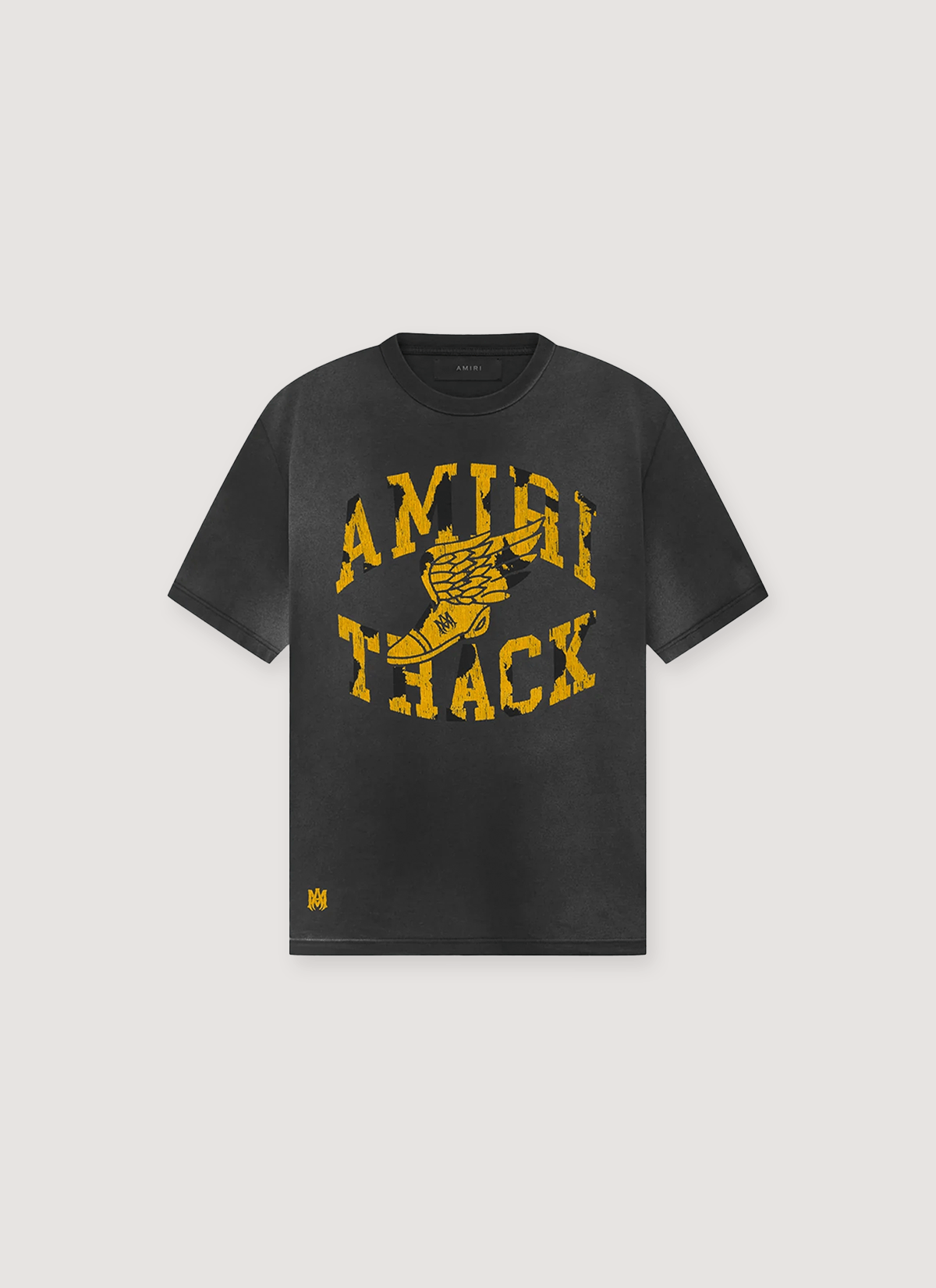 Amiri Track Tee Washed Black Size US M / EU 48-50 / 2 - 1 Thumbnail
