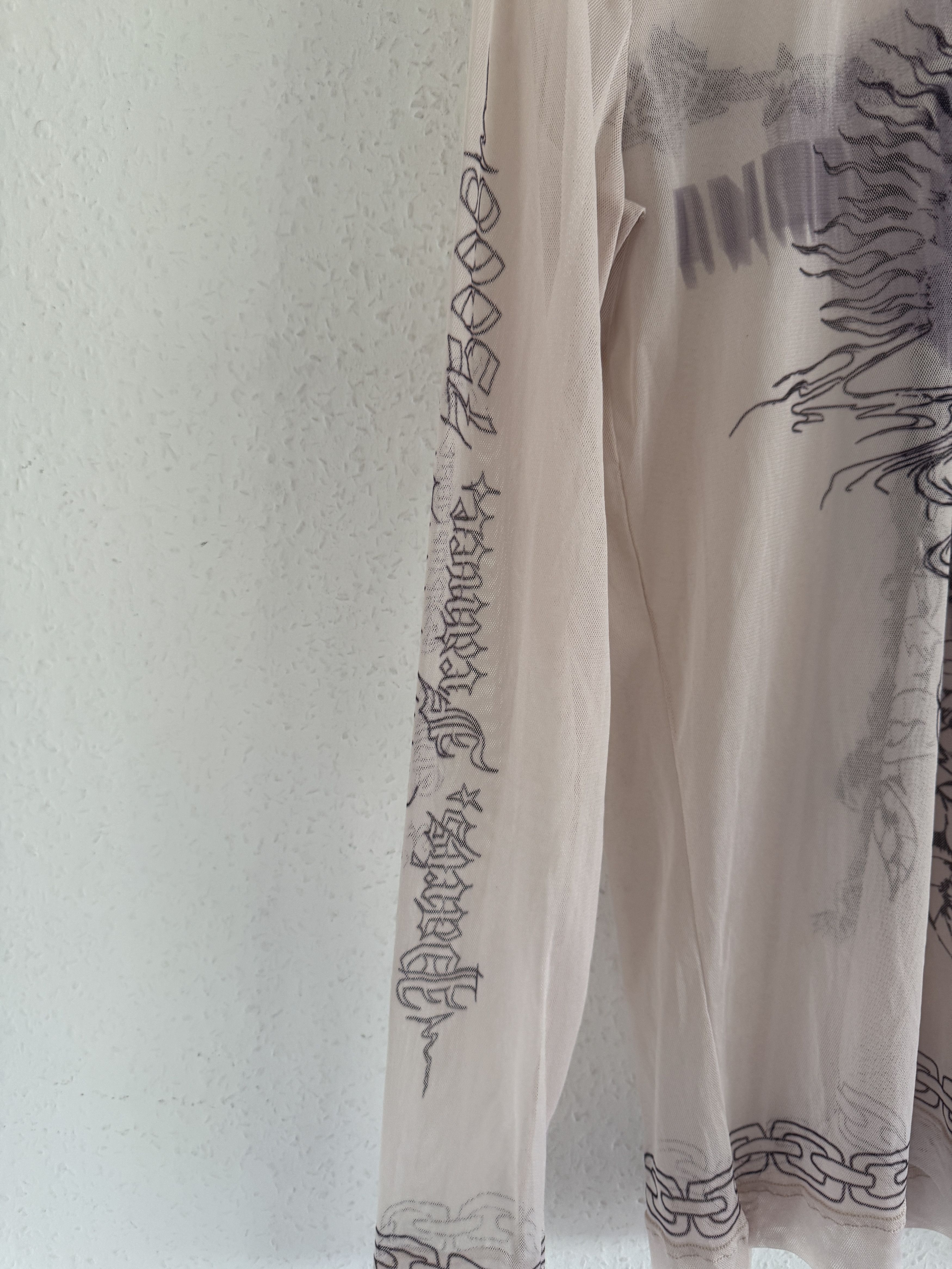 Givenchy sheer long-sleeve tattoo-print t-shirt Size US S / EU 44-46 / 1 - 8 Thumbnail