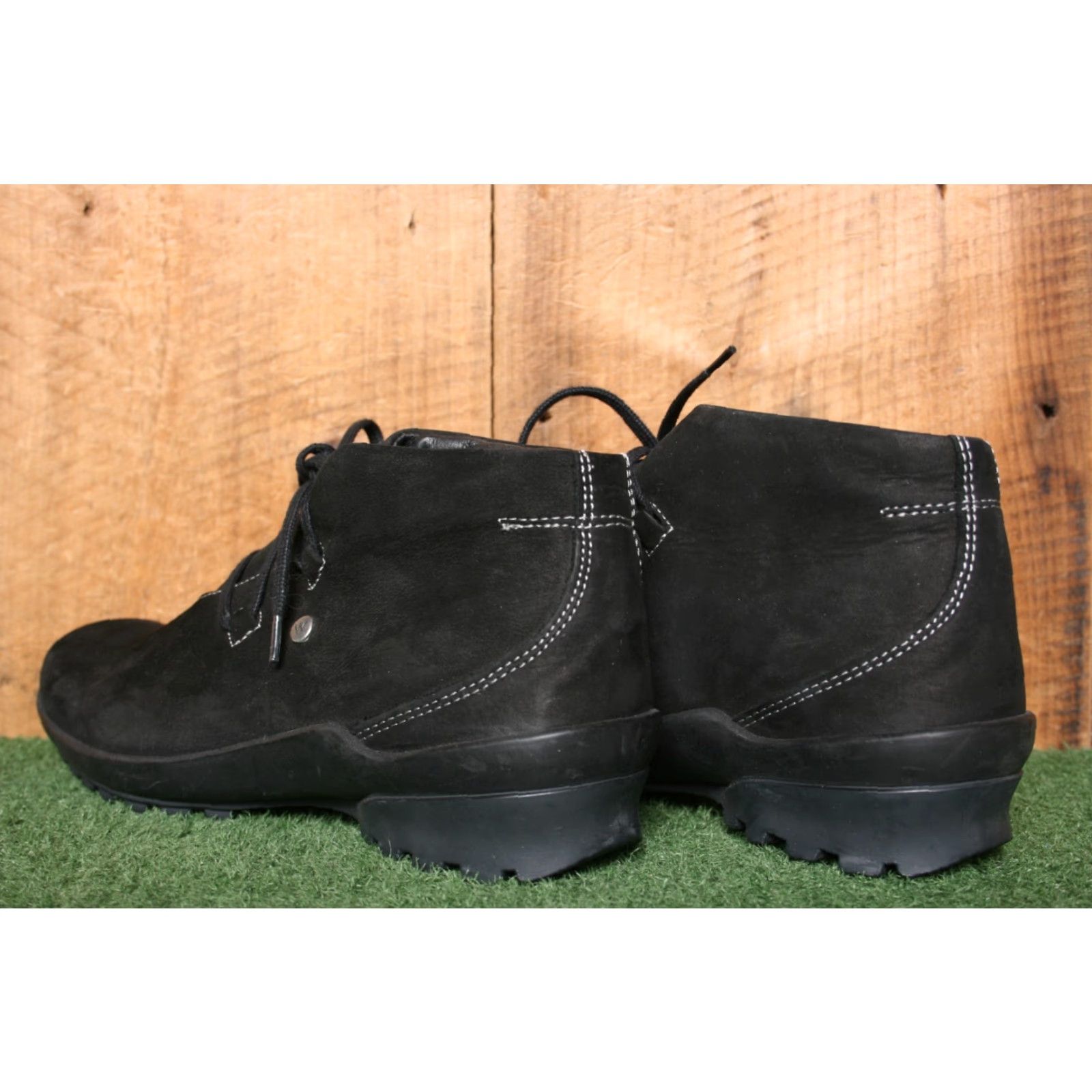 Vintage VINTAGE Wolky Bootie Black Nubuck Lace Up Wedge Ankle Boots US 9 EUR 40 Womens Men’s? Size US 9 / IT 39 - 3 Thumbnail