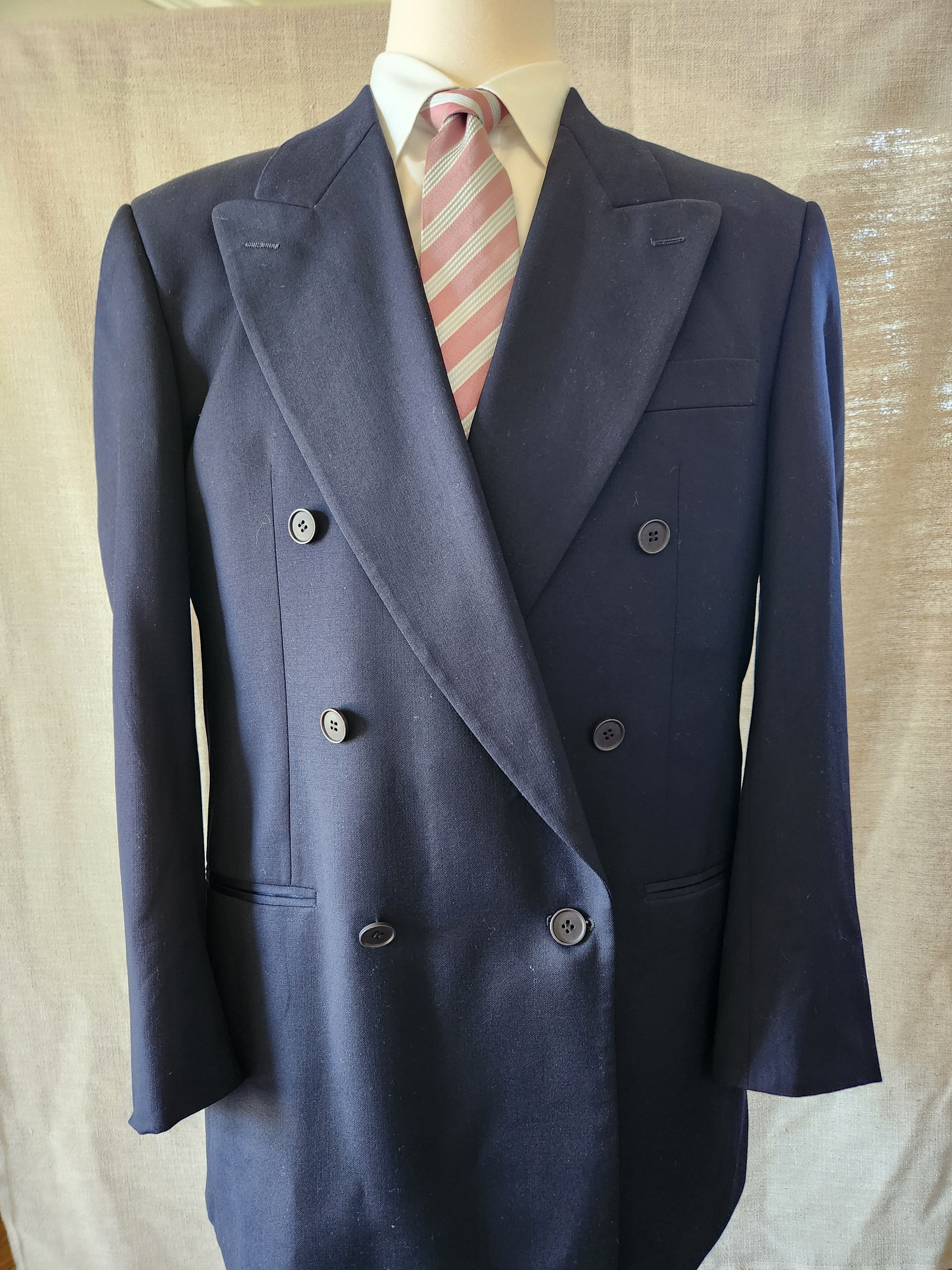 Designer × Yves Saint Laurent Vintage 100% Wool Double Breast Blue Blazer Size 42R - 1 Thumbnail