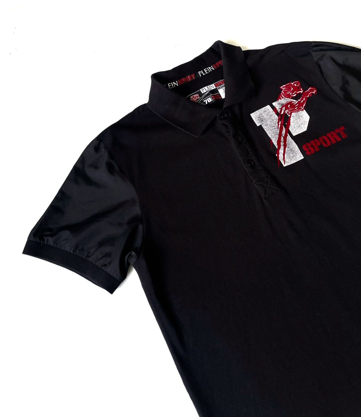 Philipp Plein Philipp Plein Sport Black Polo Size XXL Big Logo Luxury Size US XL / EU 56 / 4 - 3 Thumbnail