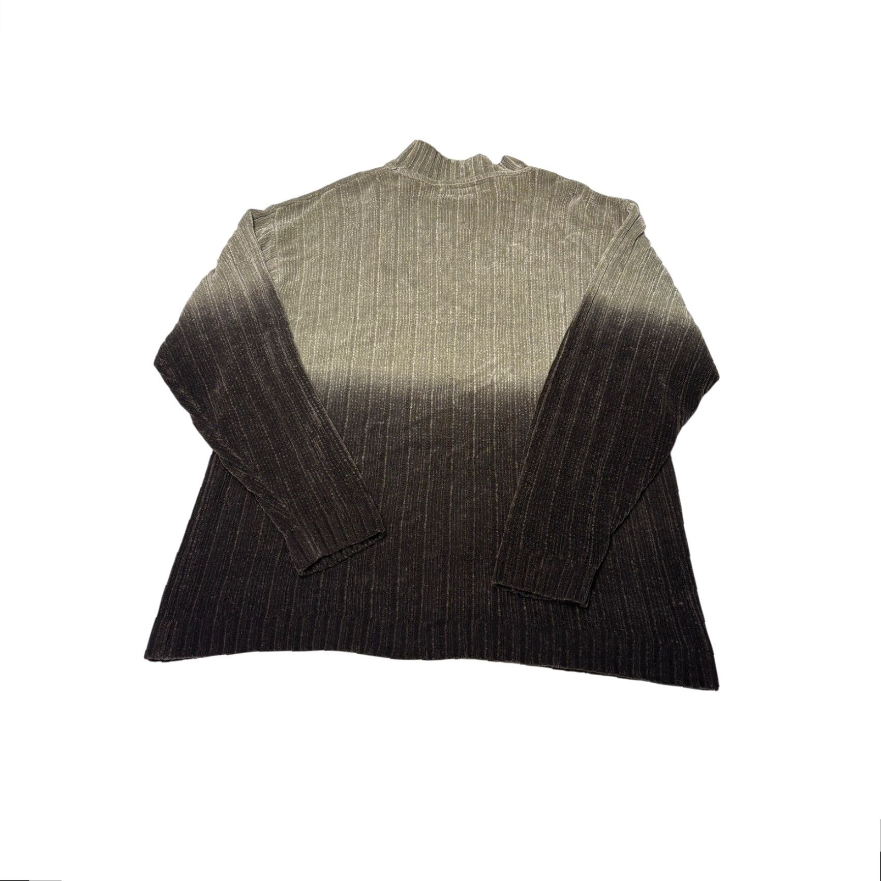 Phat Farm VINTAGE Phat Farm Mens Chenille Ombre Sweater Mock Neck Ribbed Olive Brown Large Size US L / EU 52-54 / 3 - 4 Thumbnail