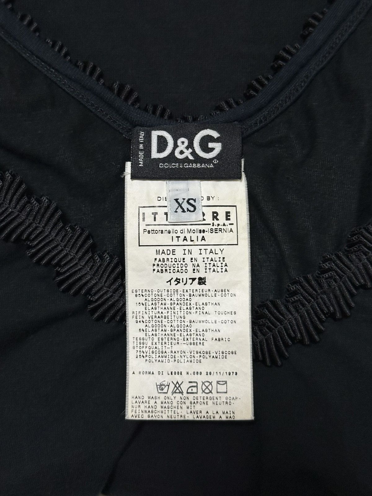 Dolce & Gabbana D&G Side Lace Detail Tank Top Size XS / US 0-2 / IT 36-38 - 5 Thumbnail