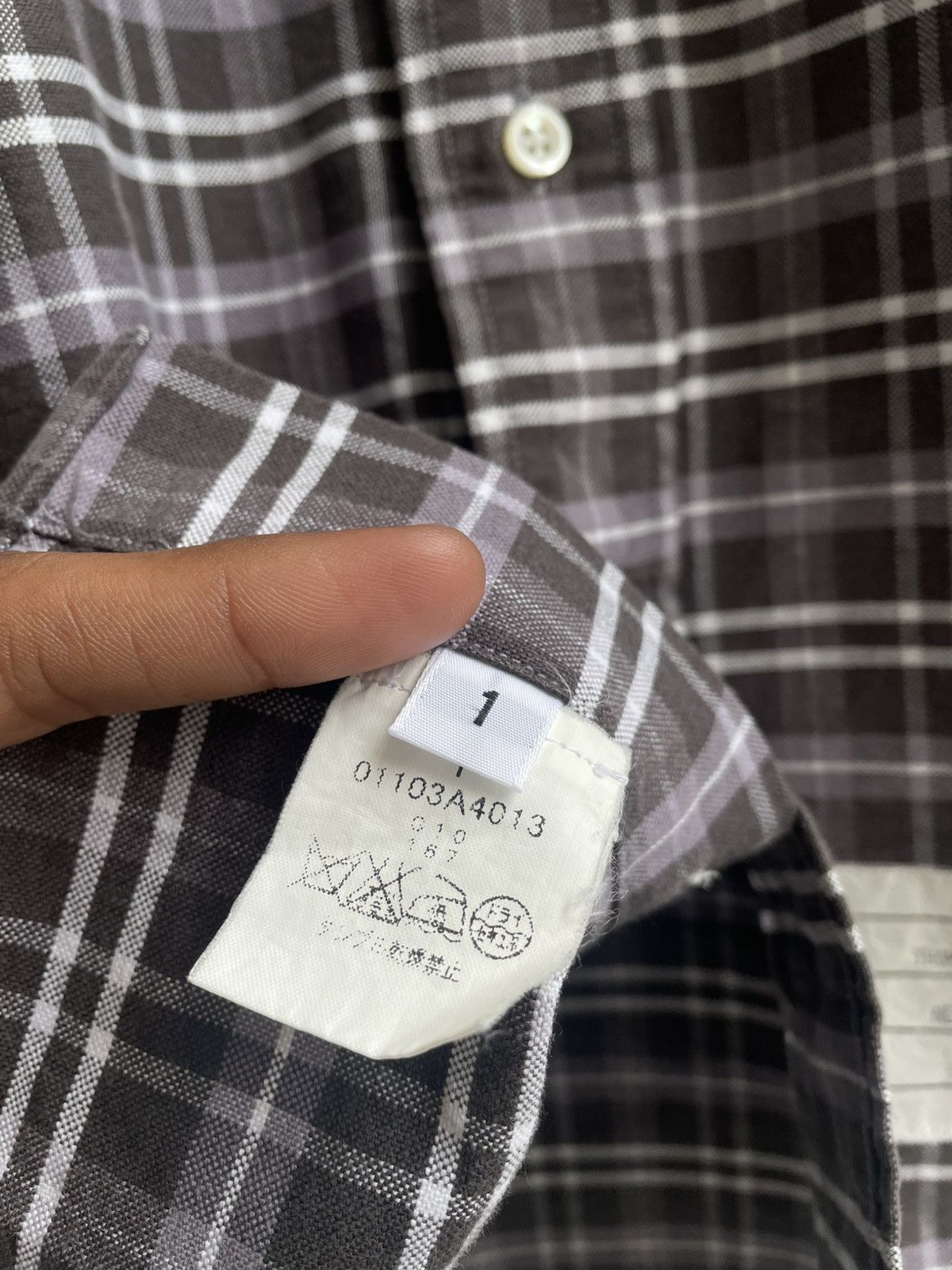 Thom Browne Thom Browne New York Grey Plaid Button Up Longsleeve Shirts Size US M / EU 48-50 / 2 - 8 Thumbnail