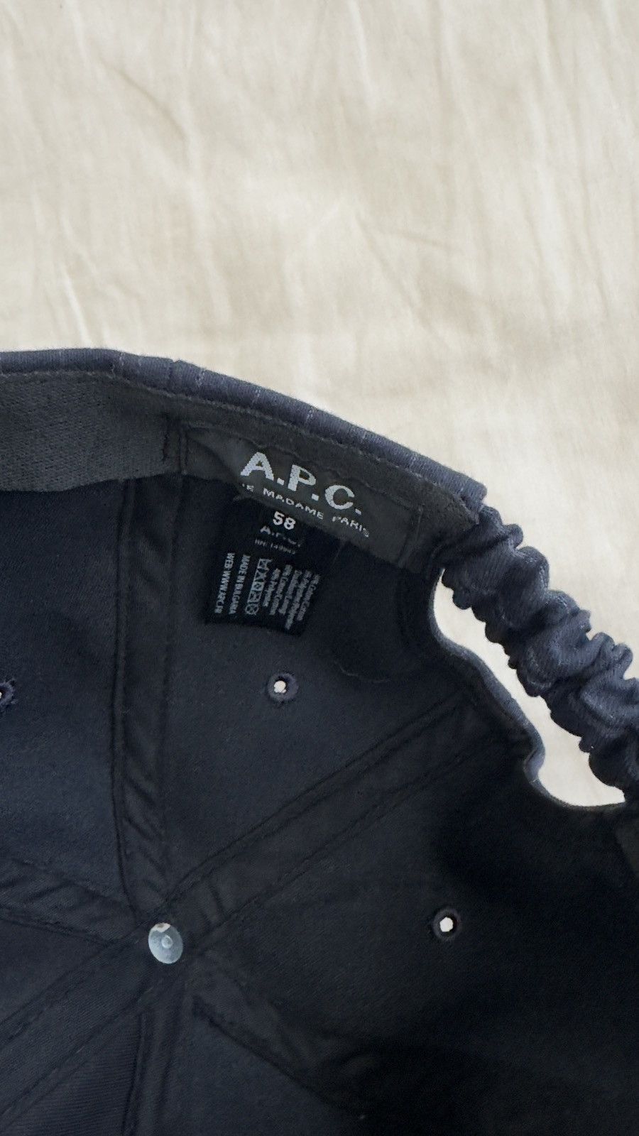 A.P.C. Navy pinstripe cap Size ONE SIZE - 2 Thumbnail