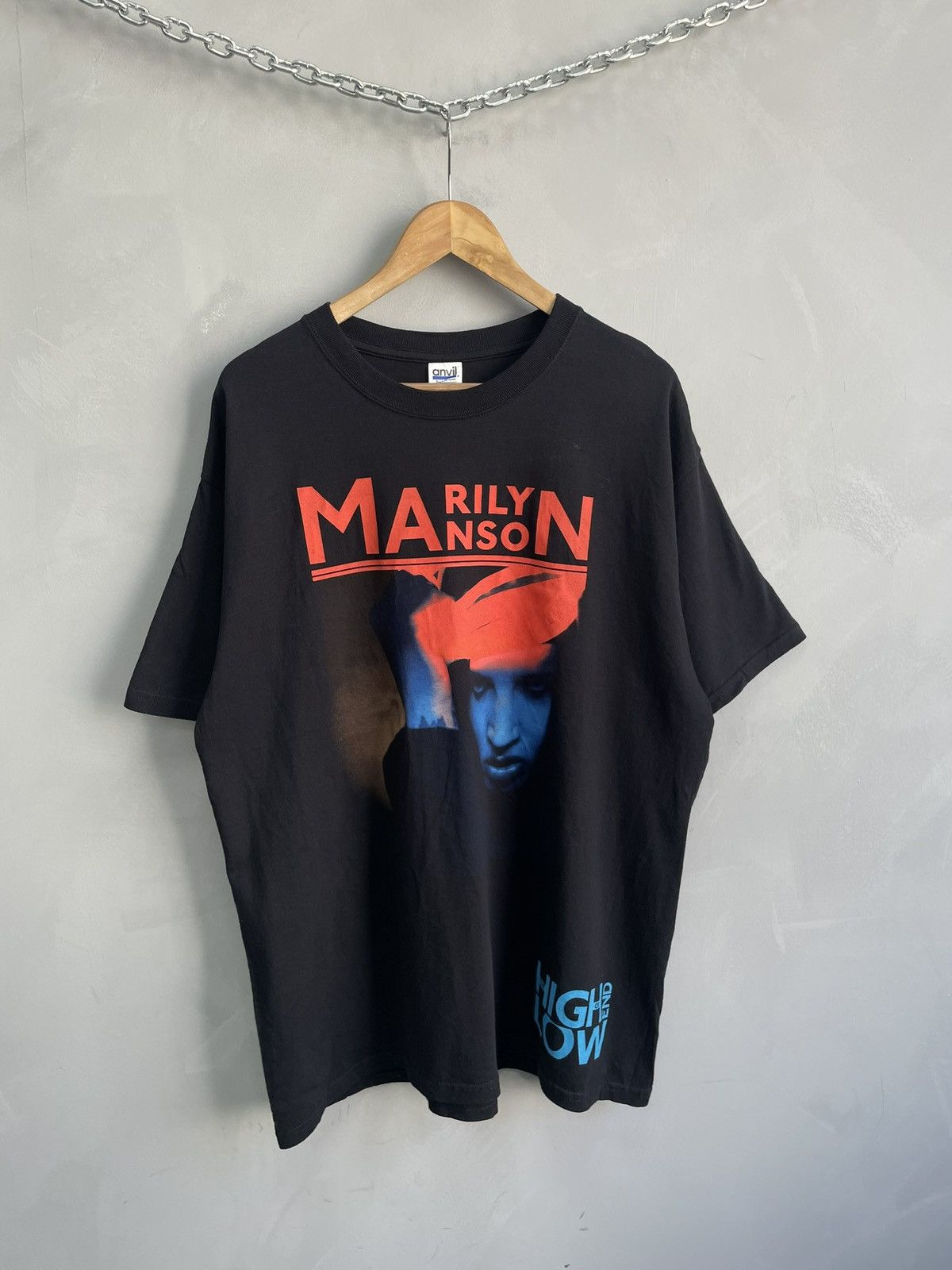 Anvil Rare 2000s Marilyn Manson tee t shirt 90s Size US XL / EU 56 / 4 - 1 Thumbnail