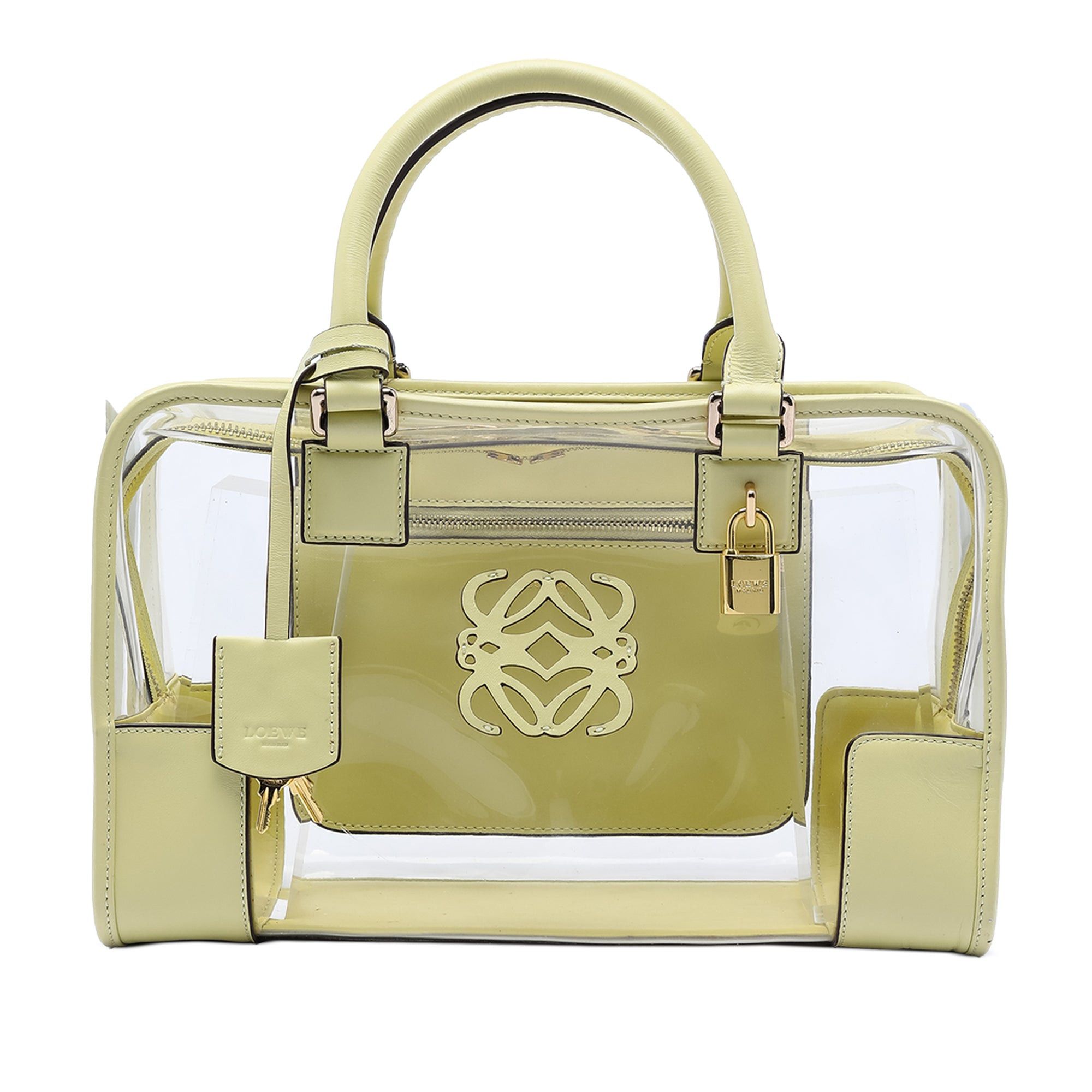Loewe Vinyl Amazona Handbag in Green, Women's