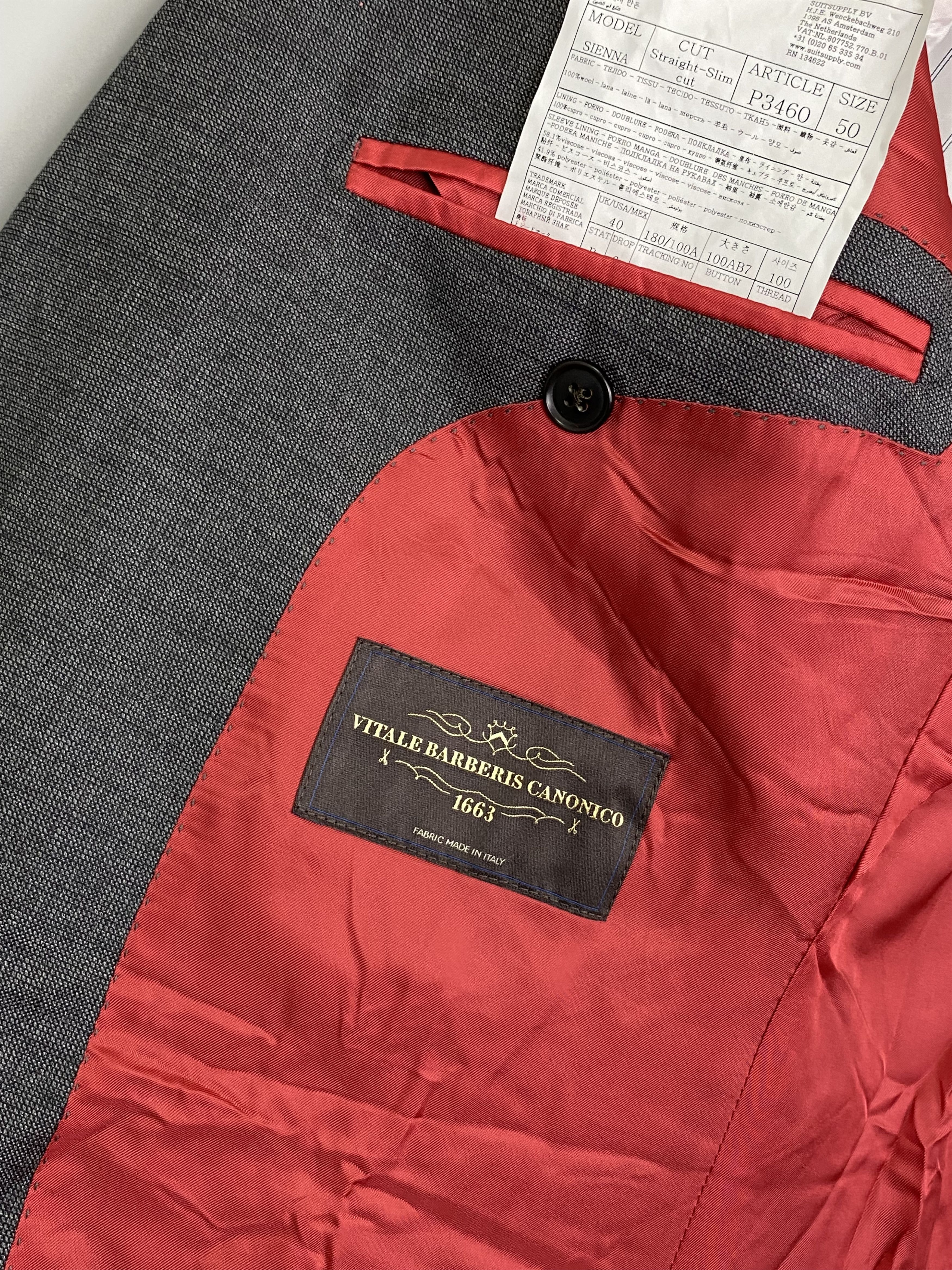 Suitsupply Suitsupply Sienna Vitale Barberis Canonico Wool Size 40R - 7 Thumbnail
